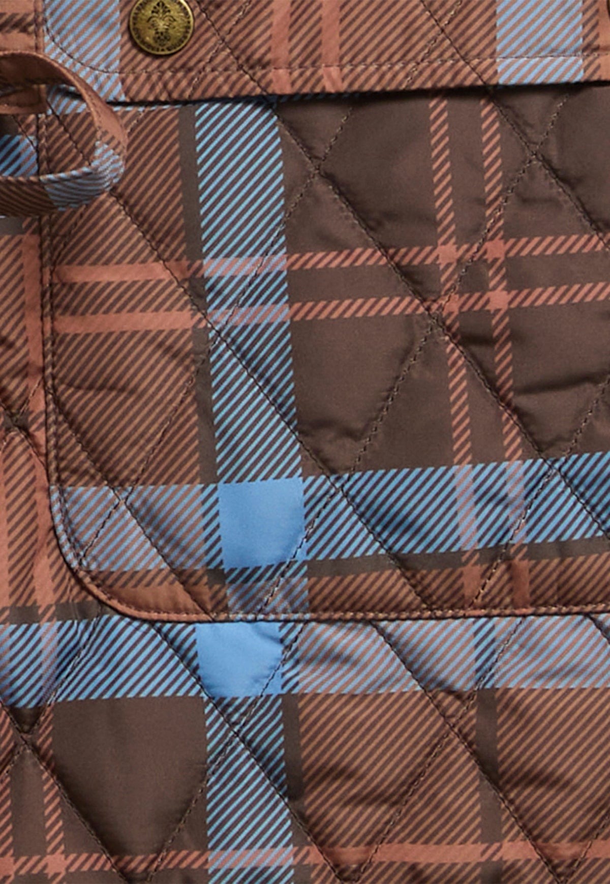 Barbour x Farm Rio Fernanda Liner - Tropical Tea Tartan/Brown Banana