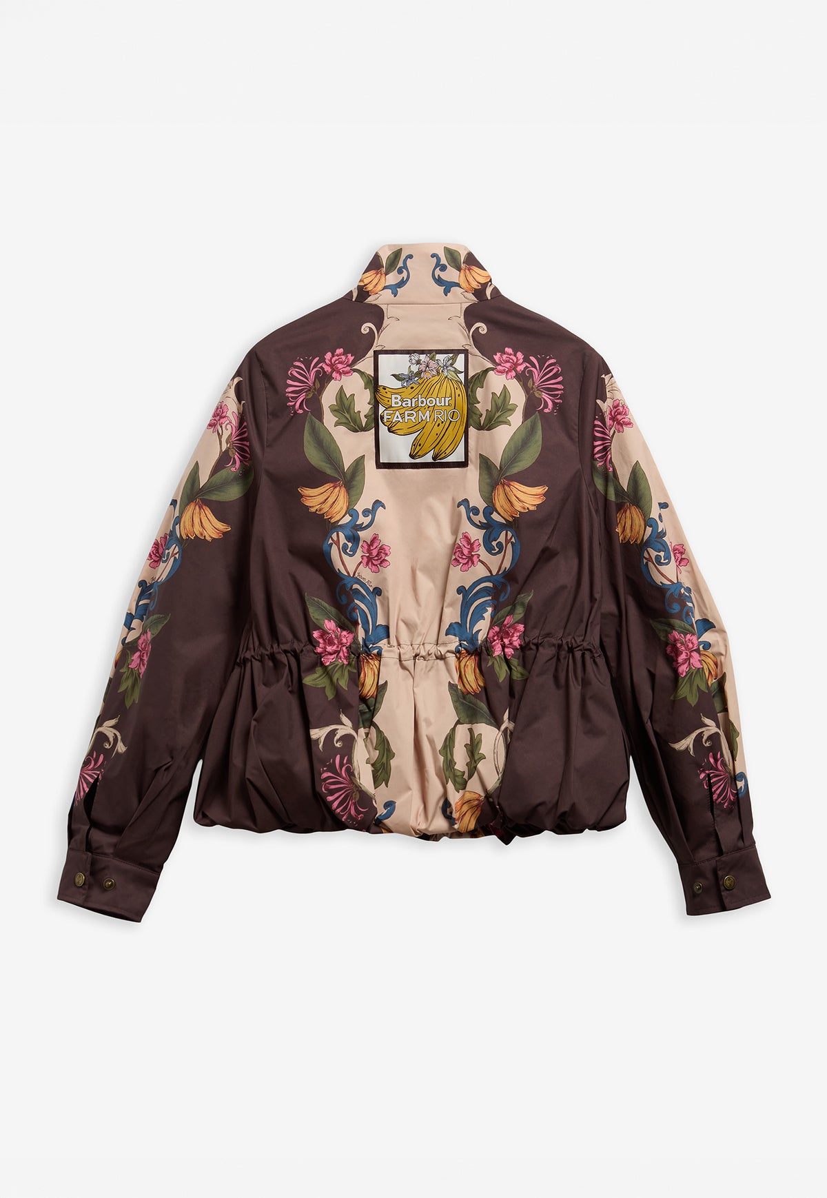Barbour x Farm Rio Mandevilla Showerproof Jacket - Bloom In Between/Brown Banana