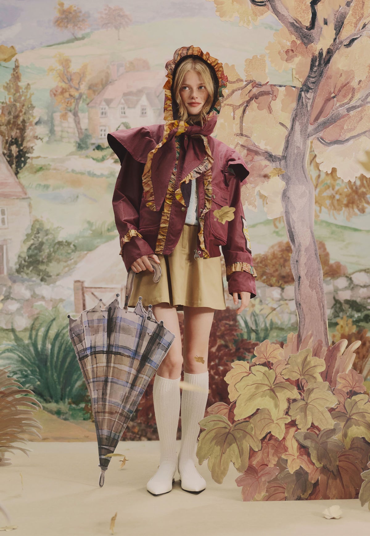 Barbour x Farm Rio Serra Wax - Wine/Banana Groove