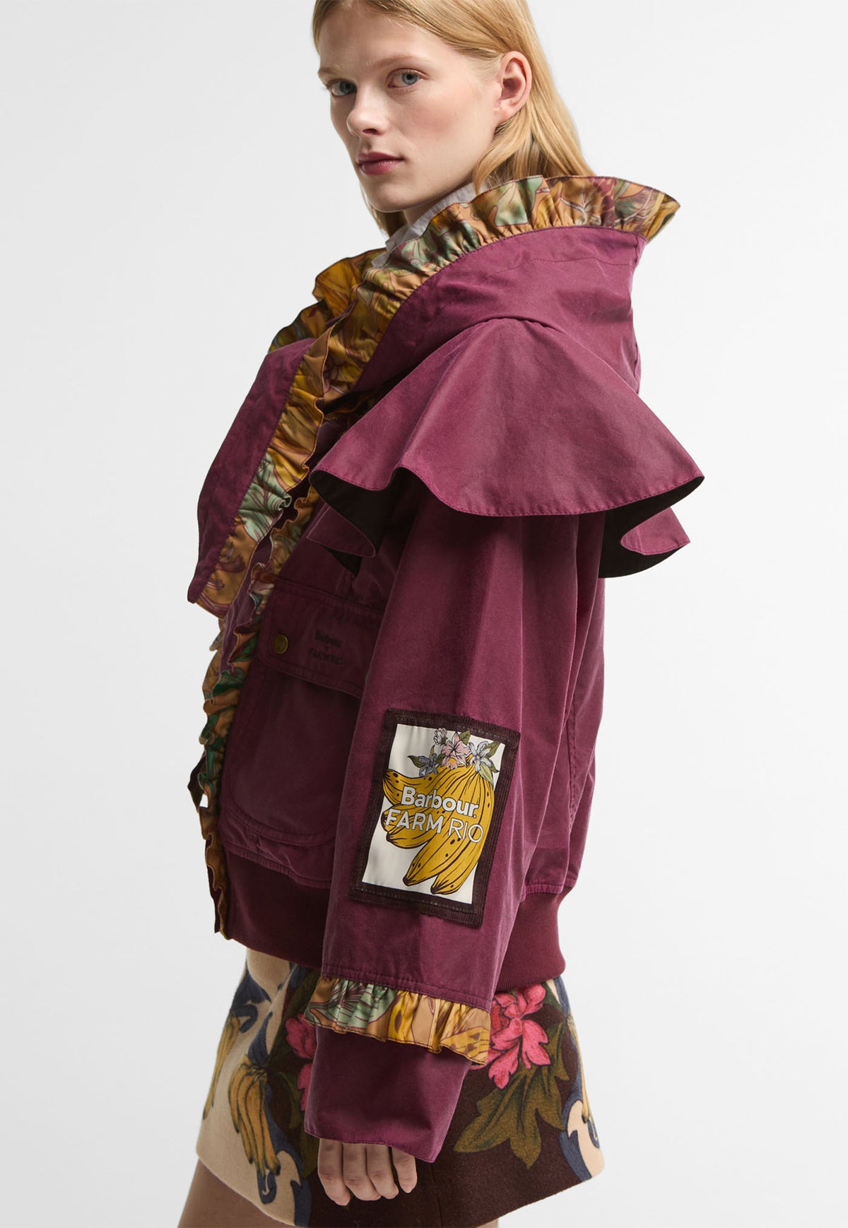 Barbour x Farm Rio Serra Wax - Wine/Banana Groove