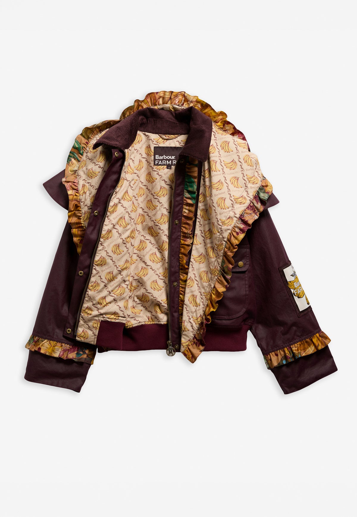 Barbour x Farm Rio Serra Wax - Wine/Banana Groove
