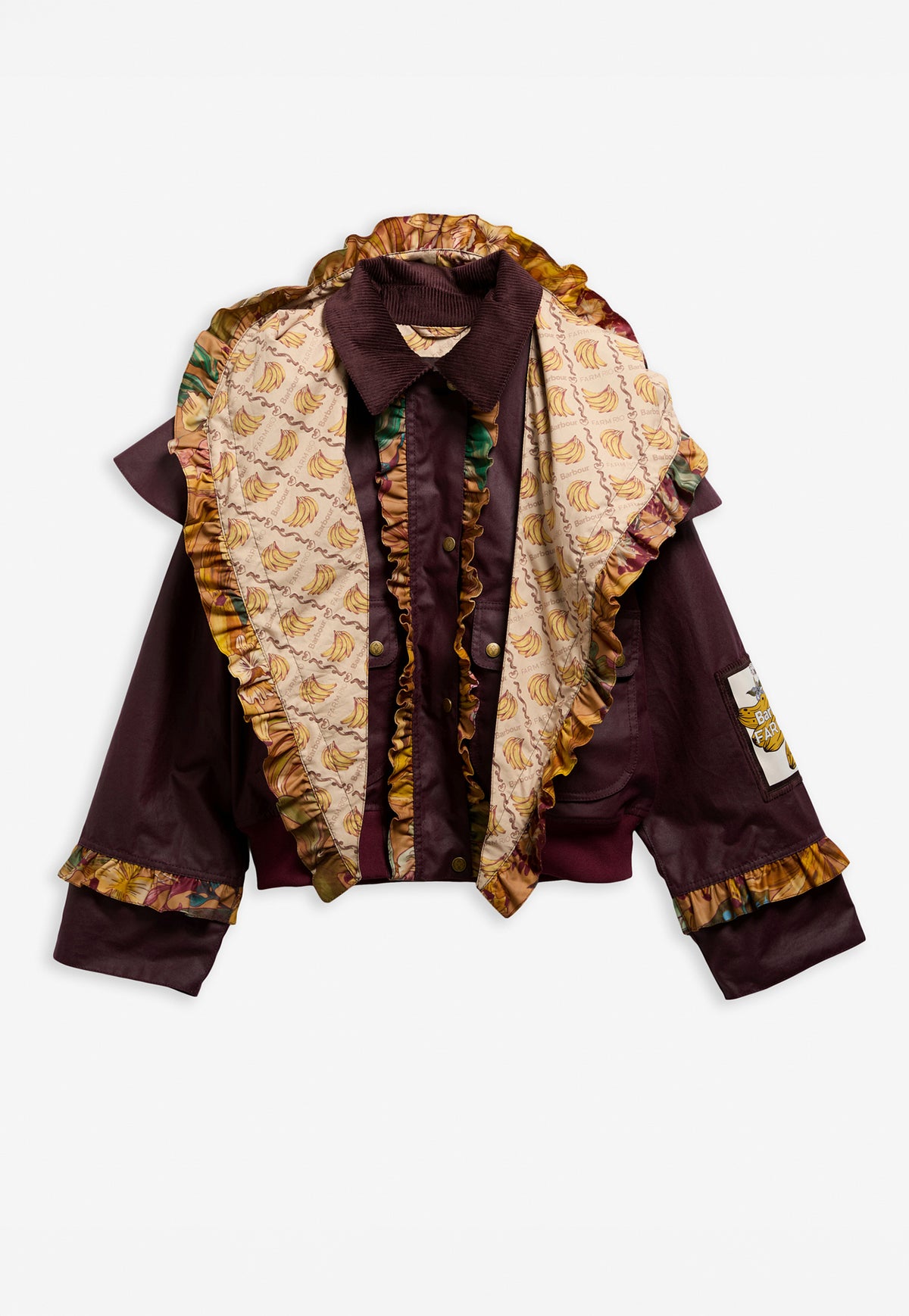 Barbour x Farm Rio Serra Wax - Wine/Banana Groove