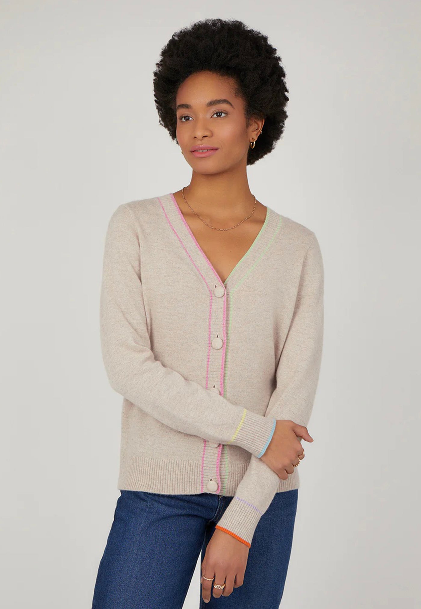 Fontana Cardigan - Natural Taupe sold by Angel Divine