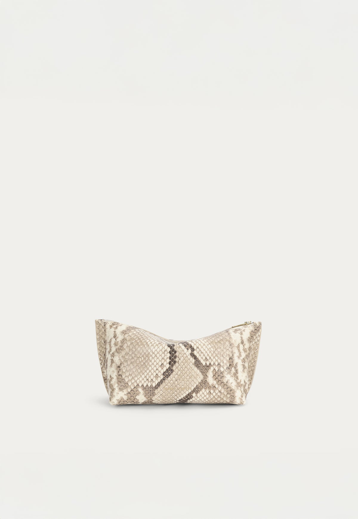 Deadly Ponies Medium Poucher in Desert Python, crafted from premium python-embossed calf leather.