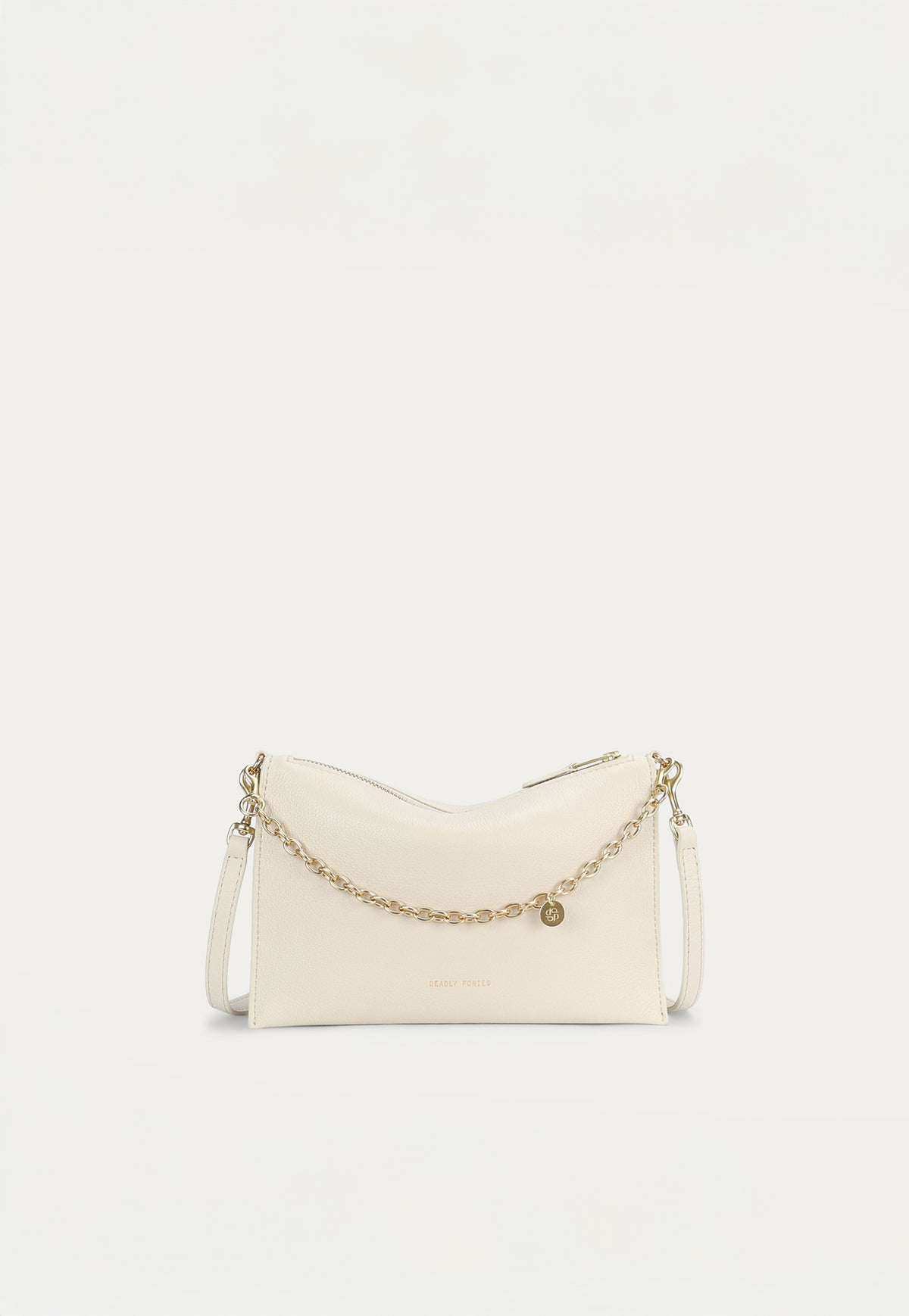 Deadly Ponies Mr Siamese Bag in Milk, crafted from soft calf nappa leather.