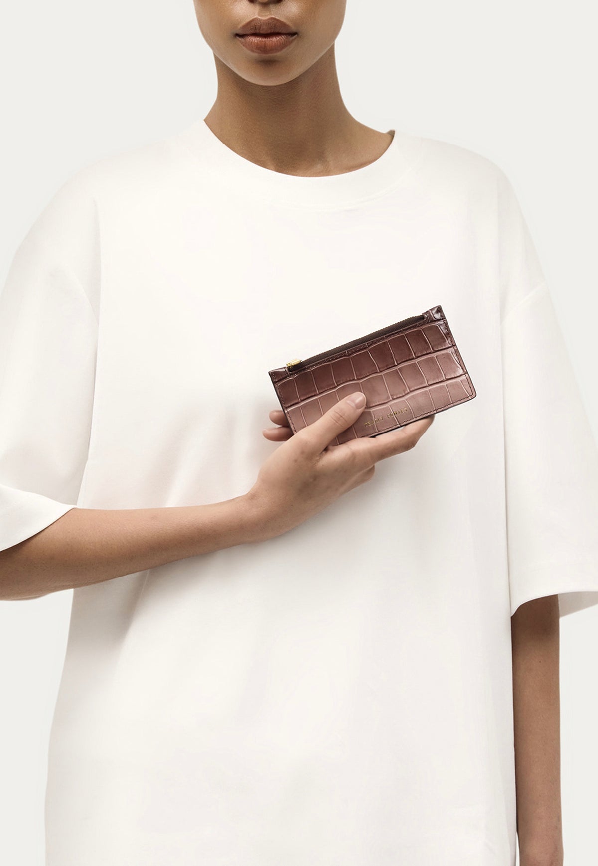 Zip Card Holder - Eclipse Croc