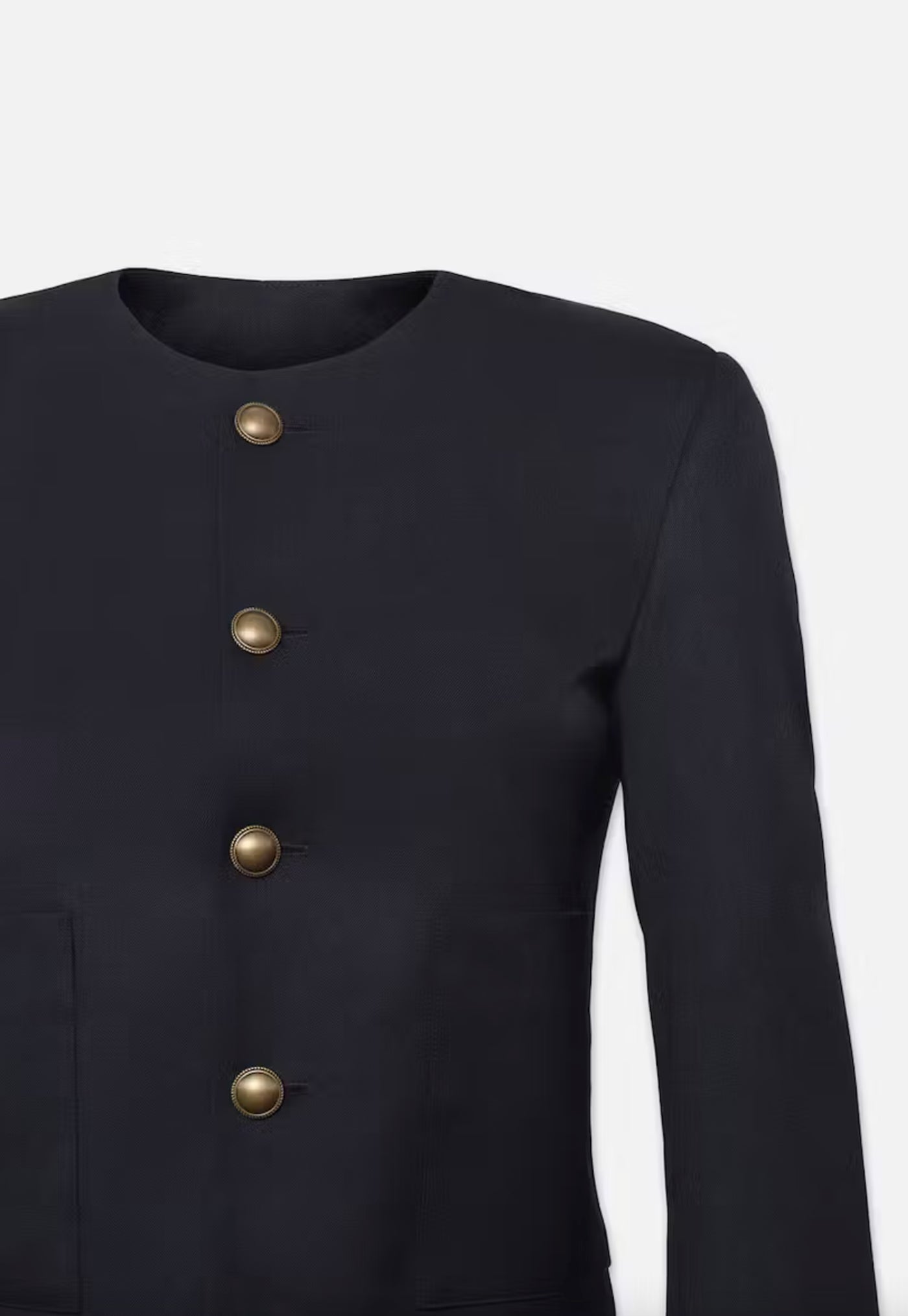 Button Front Jacket - Navy sold by Angel Divine