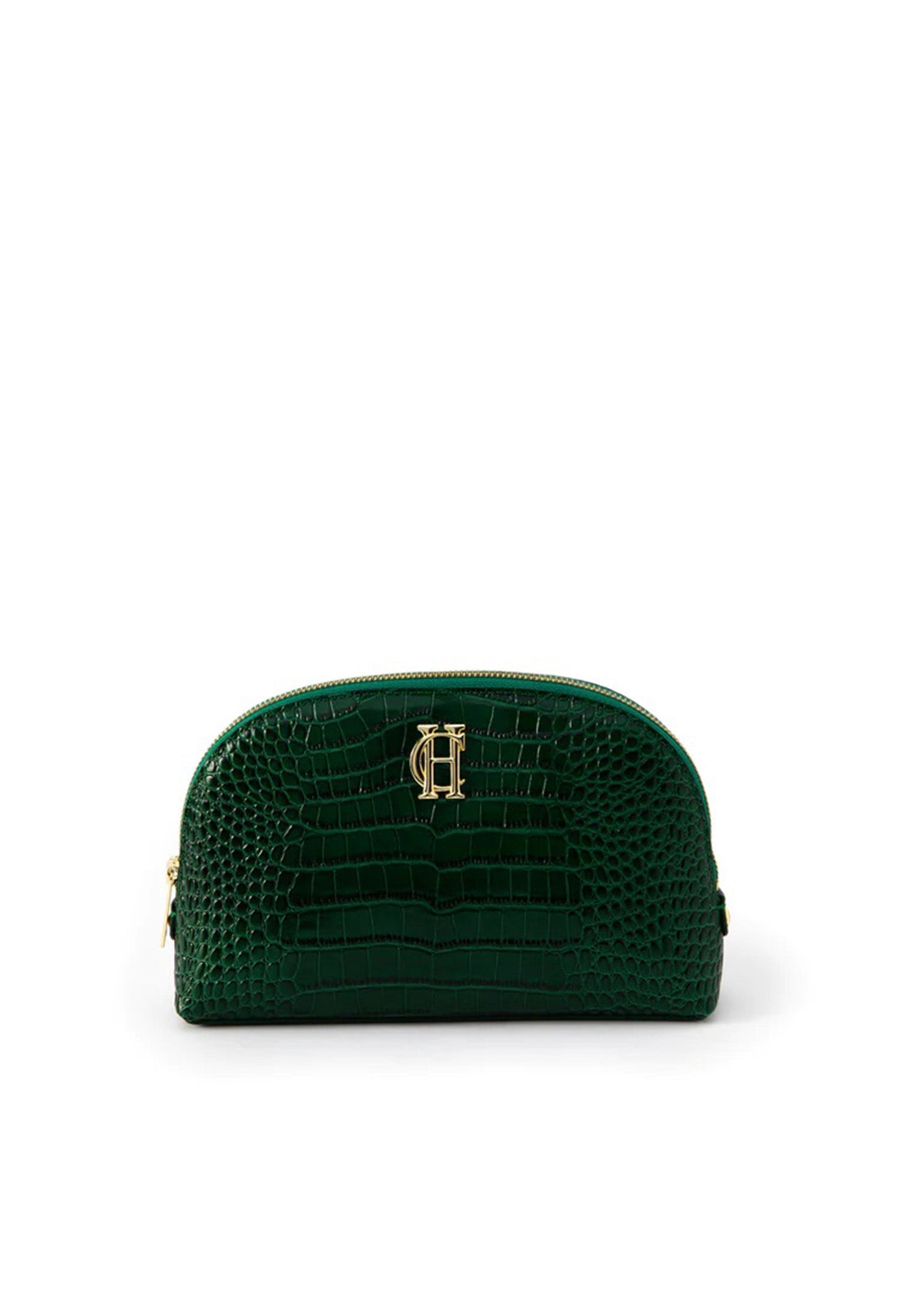 Chelsea Makeup Bag - Emerald Croc sold by Angel Divine