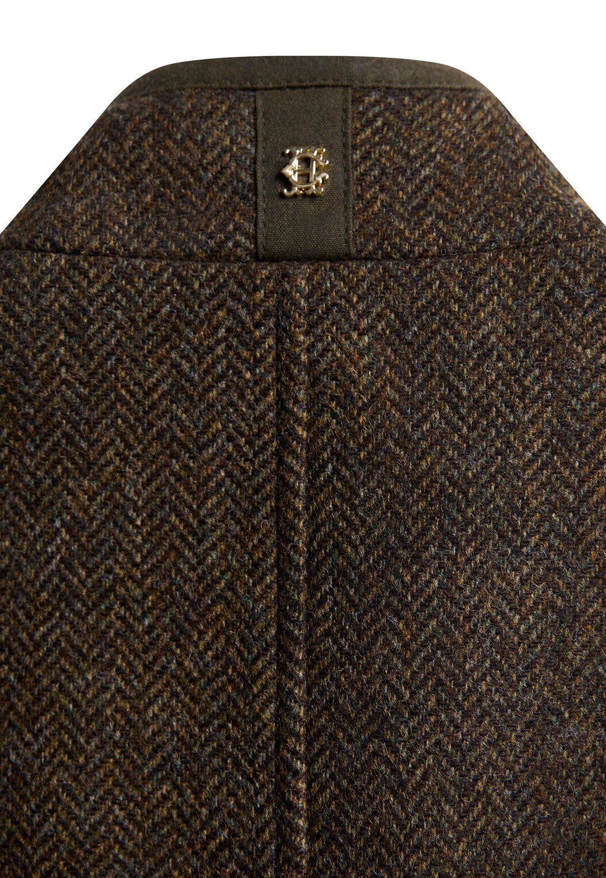 Country Classic Tweed Gilet - Dark Green Herringbone