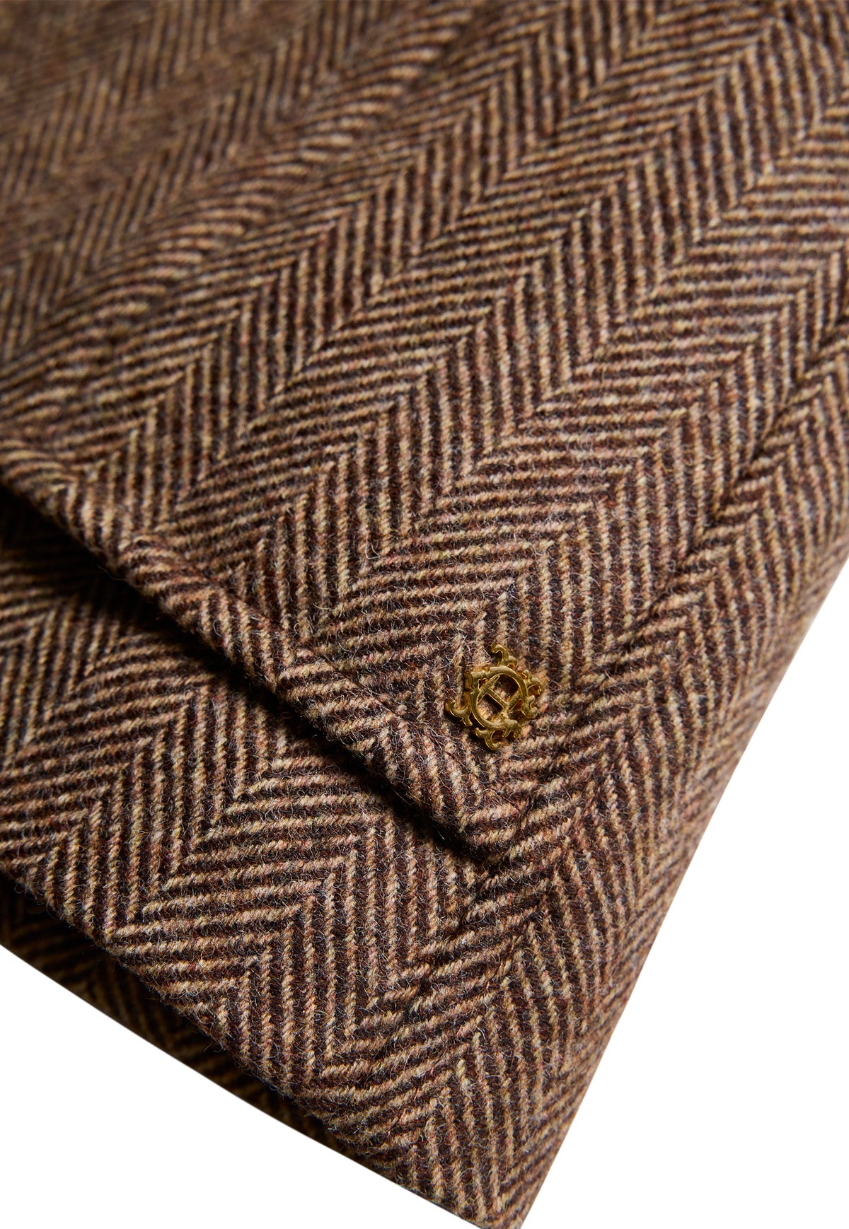 Country Classic Tweed Gilet - Large Scale Brown Herringbone