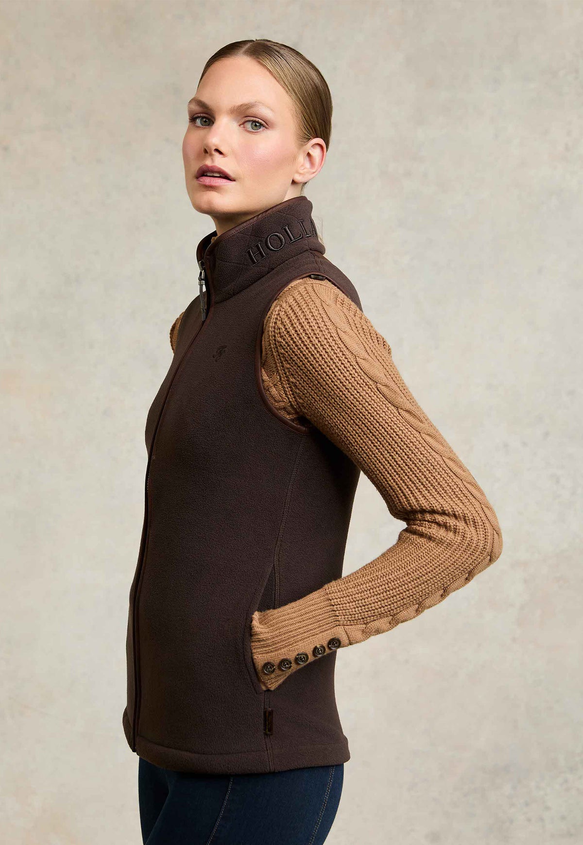 Country Fleece Gilet - Chocolate