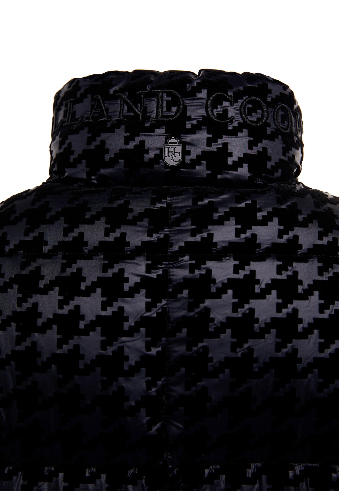 Crawford Longline Coat - Mono Houndstooth sold by Angel Divine