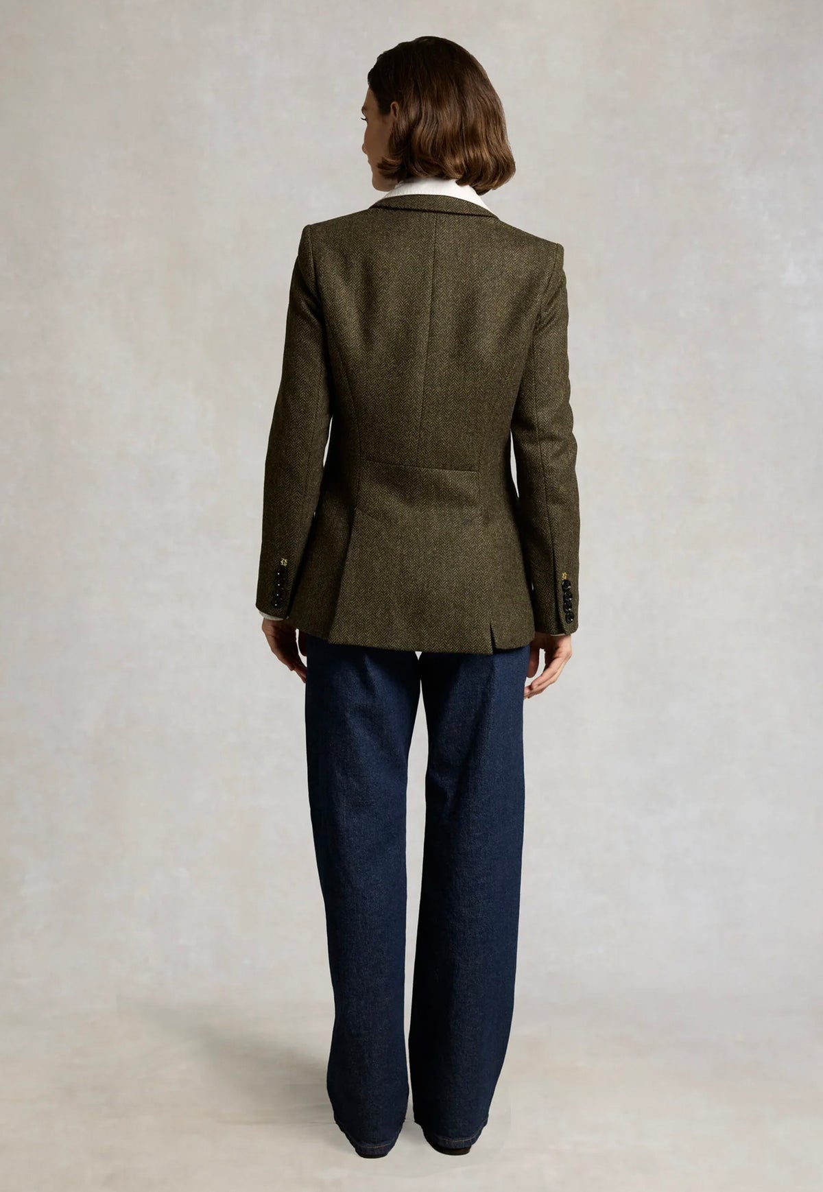 Hacking Jacket - Dark Green Herringbone