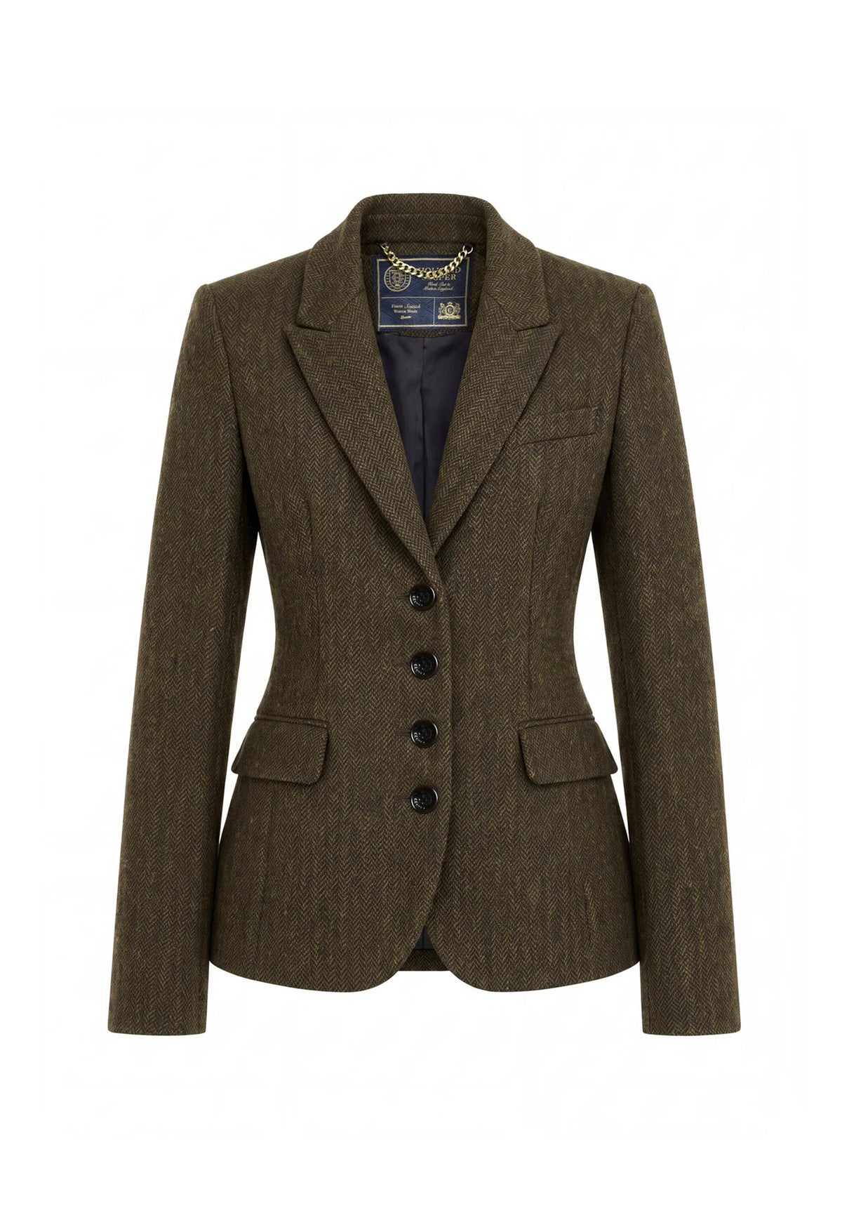 Hacking Jacket - Dark Green Herringbone