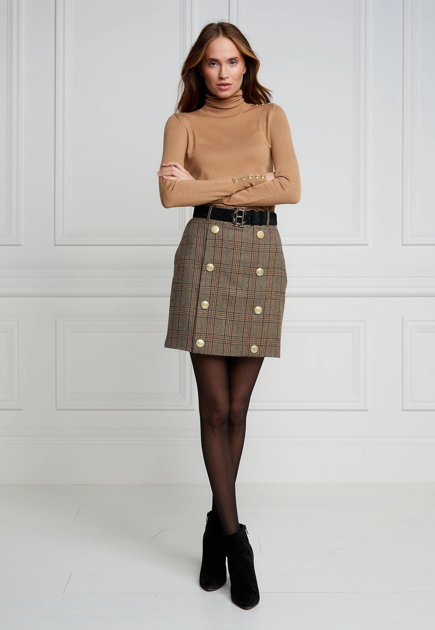 Knightsbridge Skirt - Bourbon Tweed sold by Angel Divine