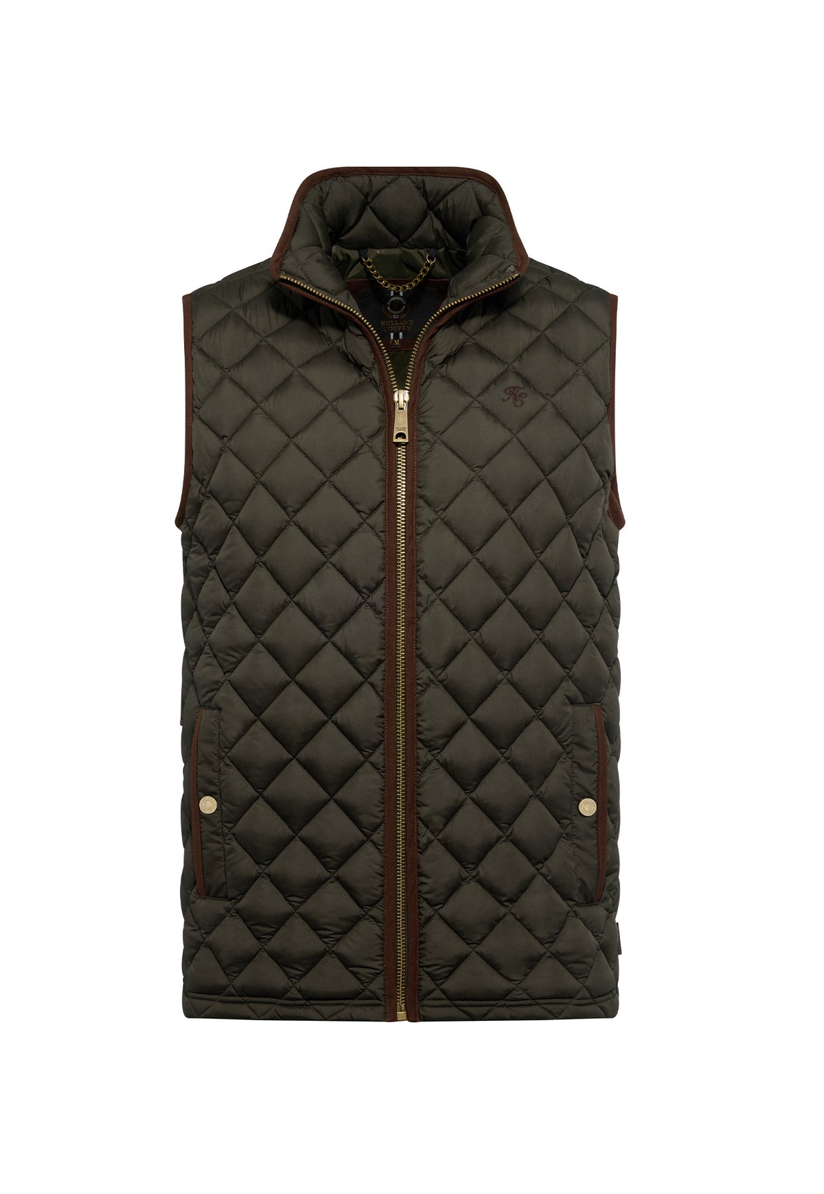 Men's Country Quilted Gilet - Khaki