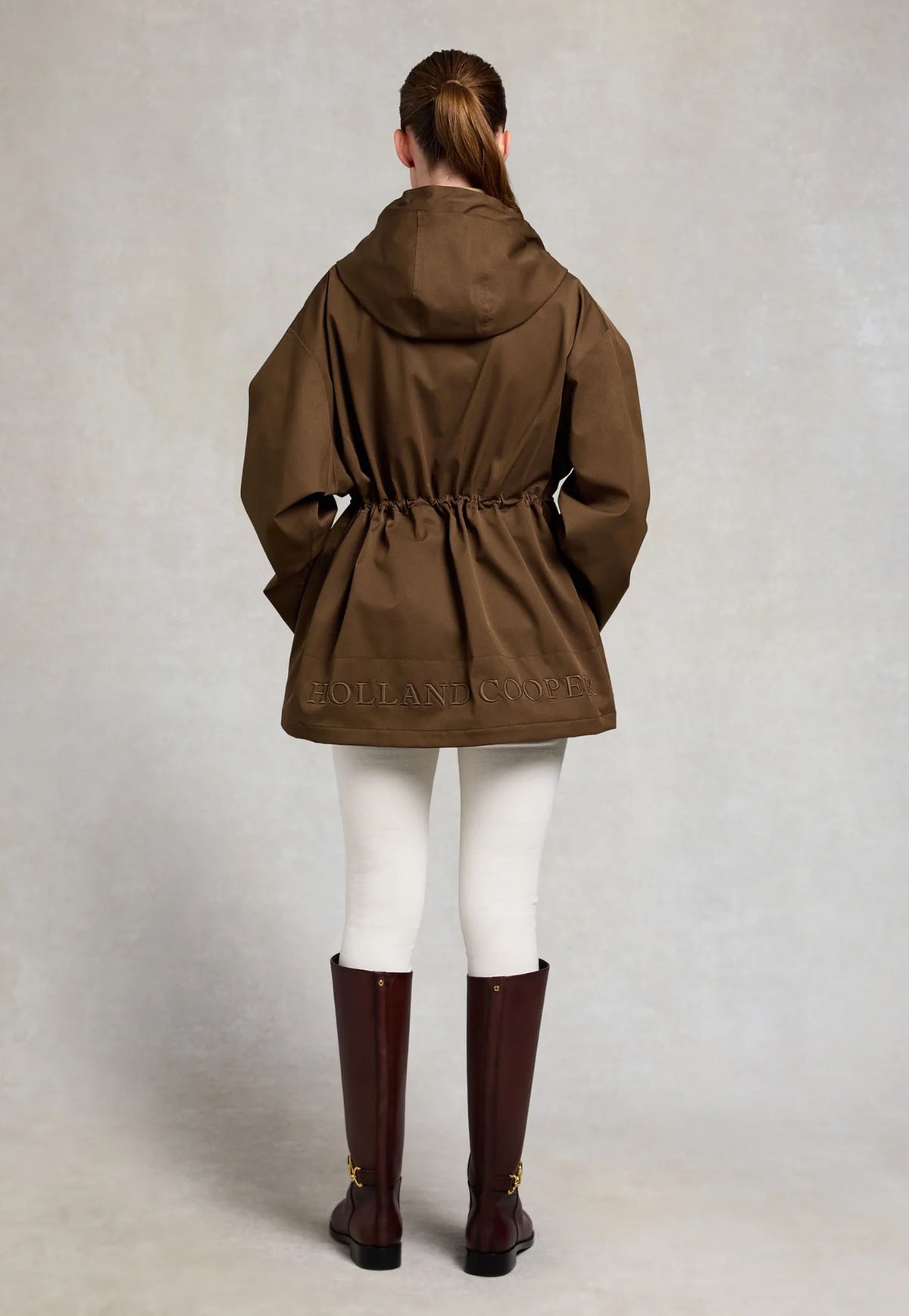 One-Size Lightweight Waterproof Parka - Chestnut