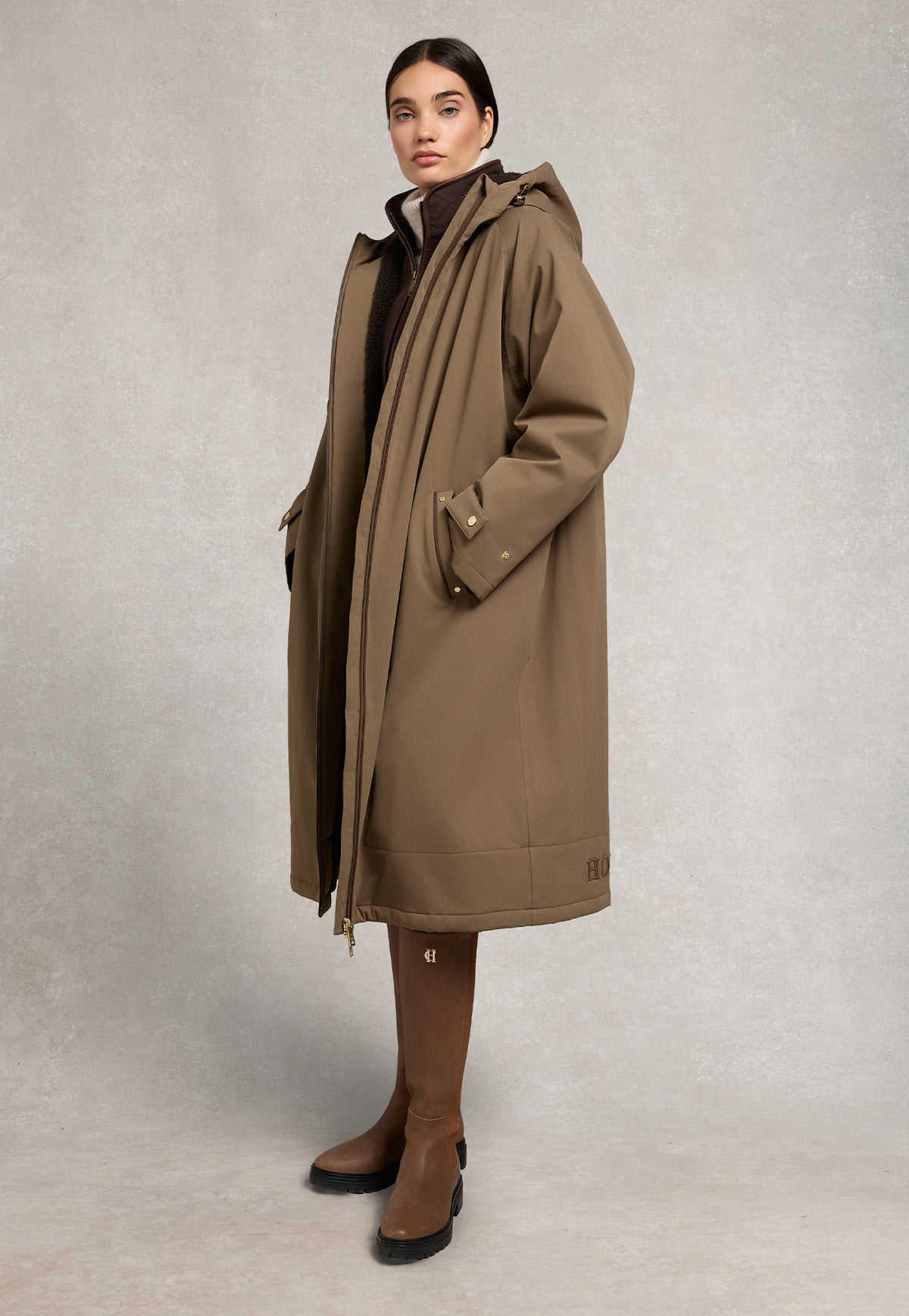 One Size Waterproof Coat - Mink