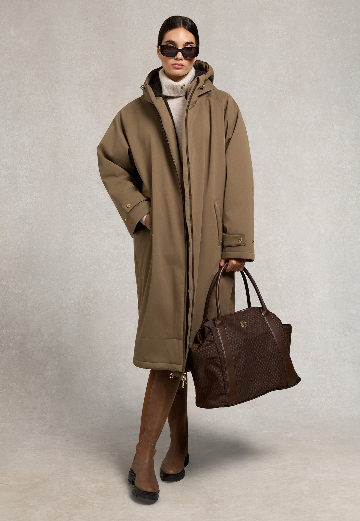 One Size Waterproof Coat - Mink