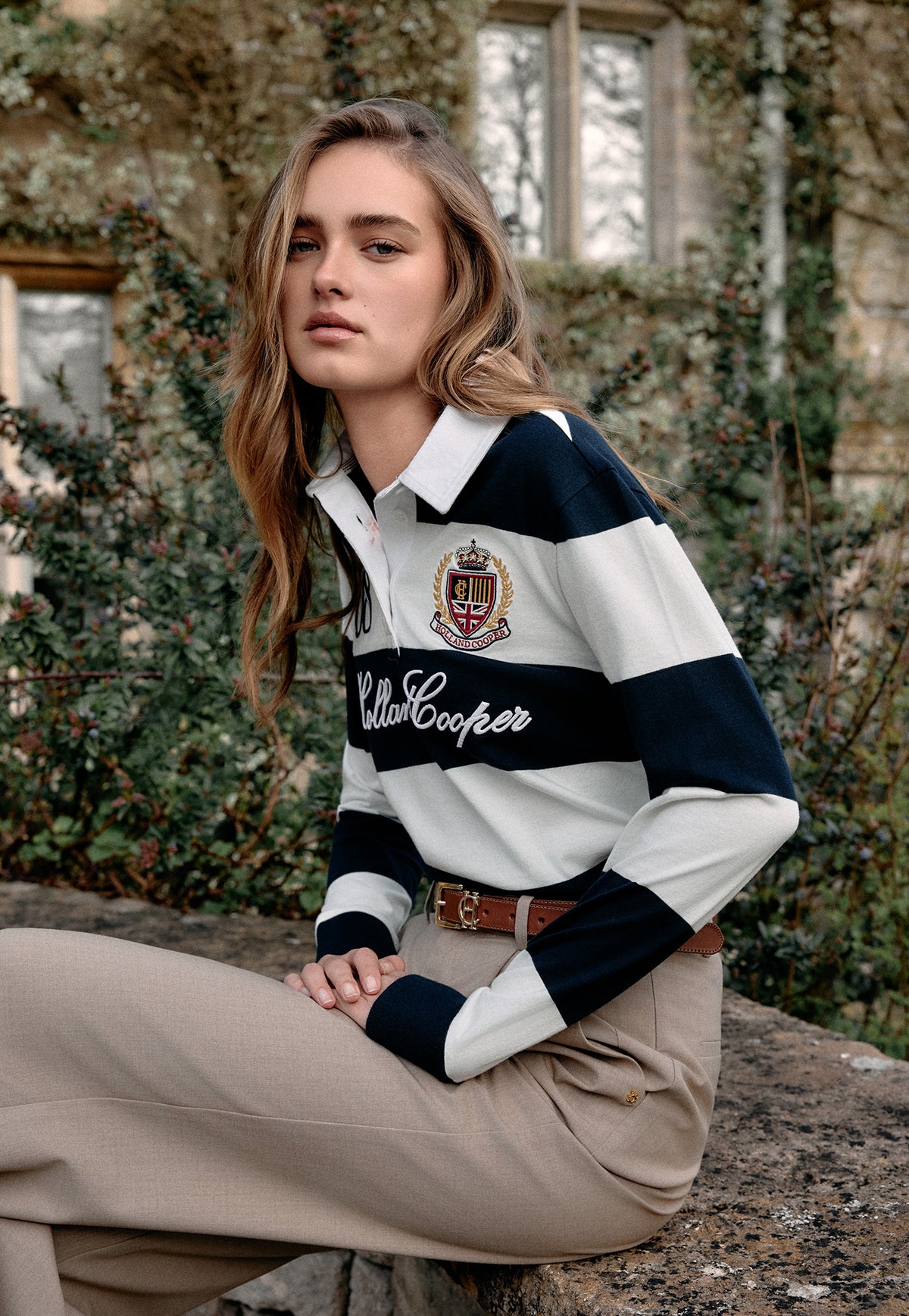 Rugby Shirt - Navy Ecru