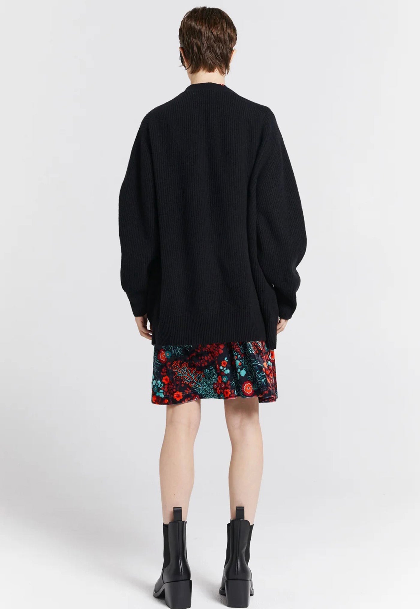 Keiko Oversized Cashmere Cardigan - Black sold by Angel Divine