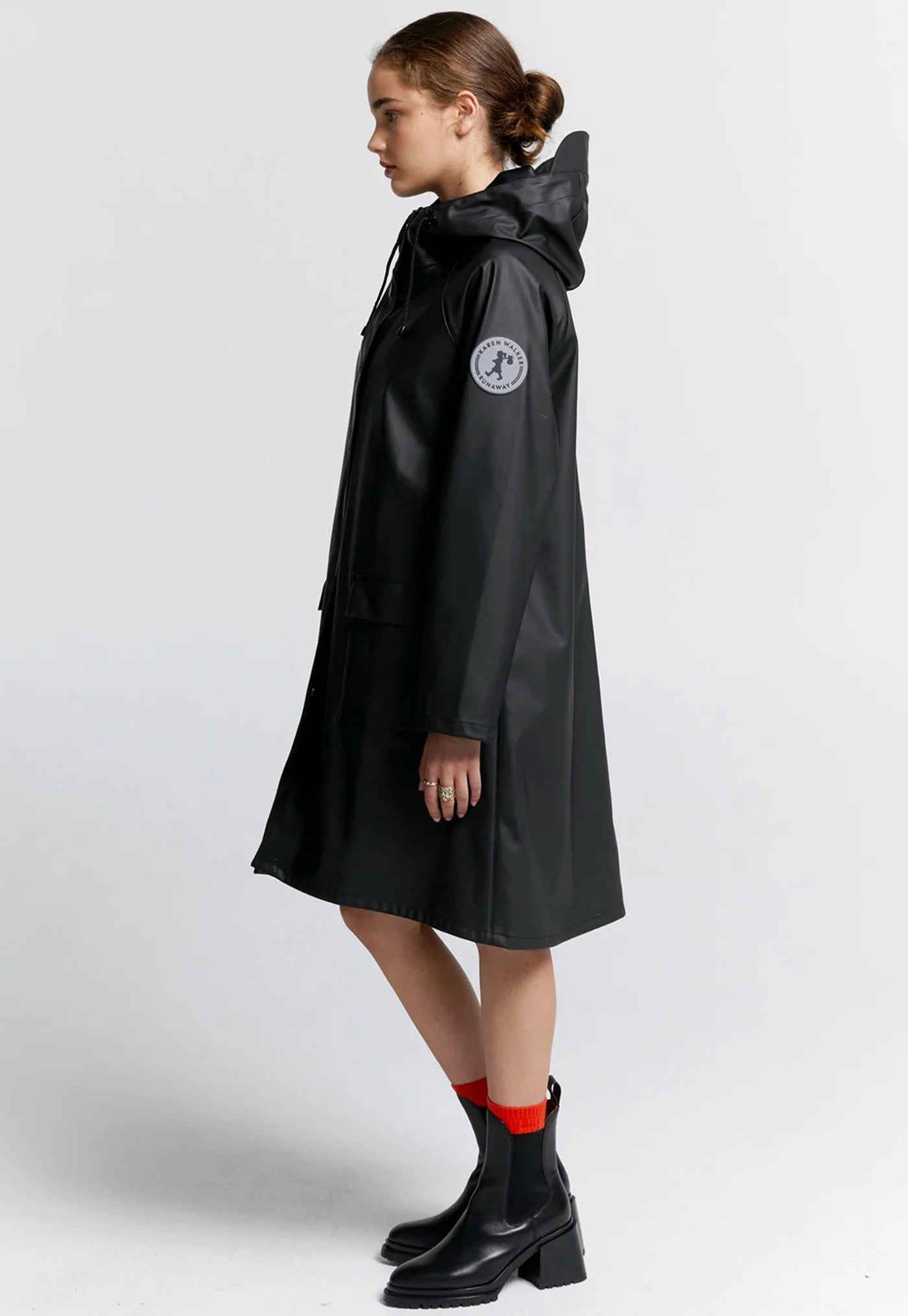 Runaway Long Raincoat - Black sold by Angel Divine