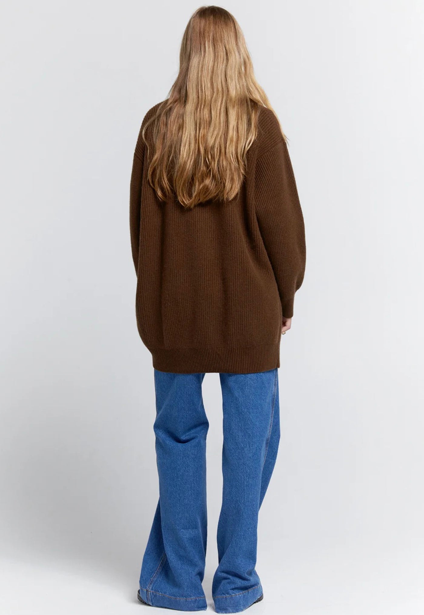 Naomi Oversized Cashmere Sweater - Dark Brown sold by Angel Divine