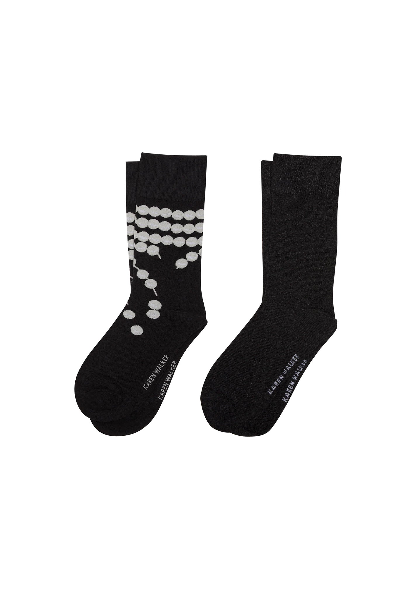 Runaway Pearls Socks 2 Pack - Black