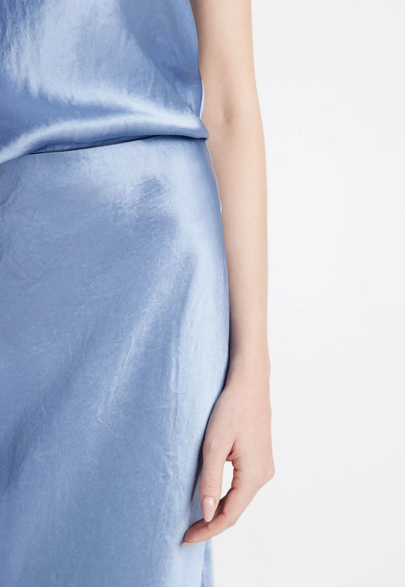 Fray Edge Bias Skirt - Azure Gem sold by Angel Divine