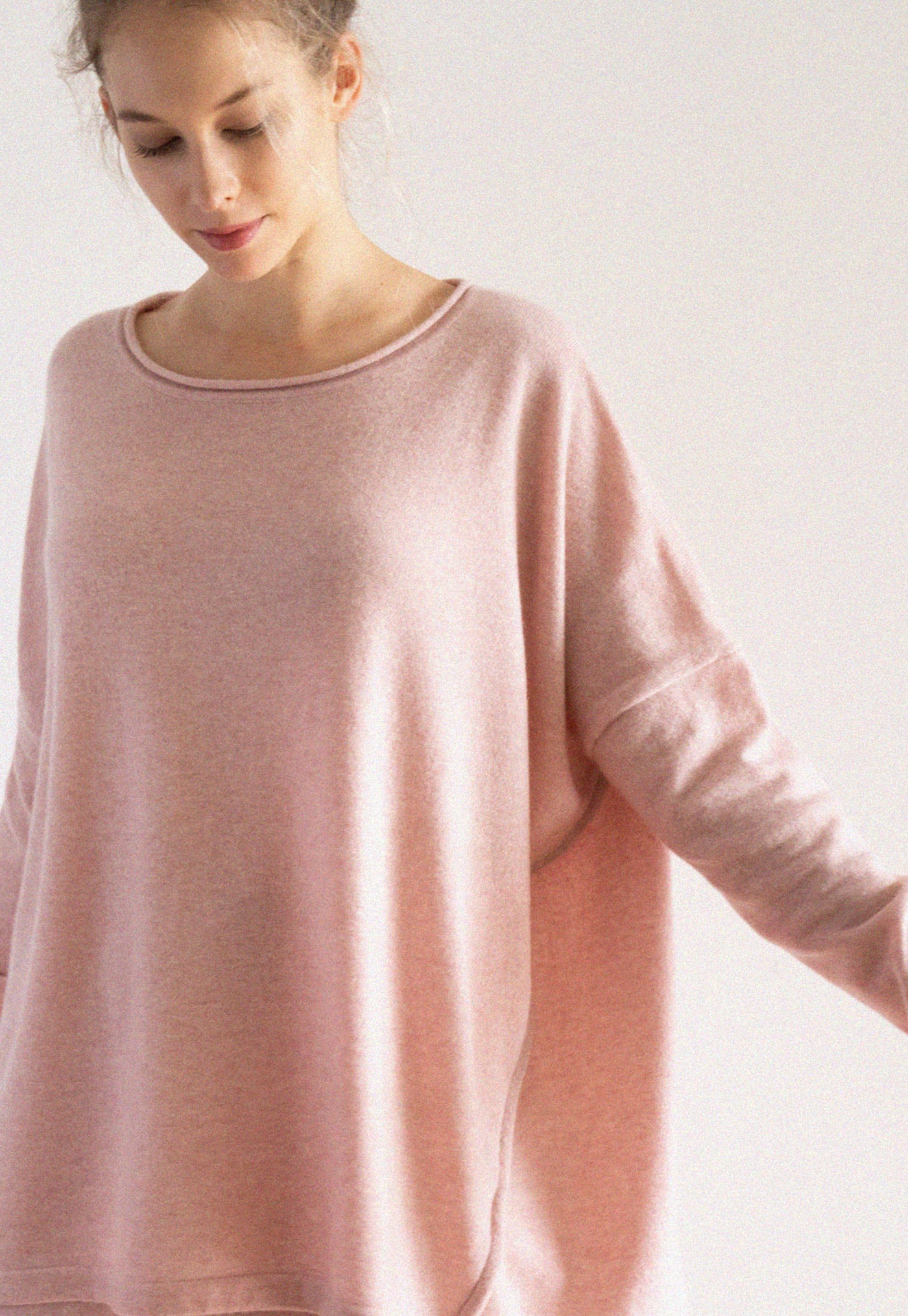 No.36 Slouchy Crew Neck - Rose sold by Angel Divine