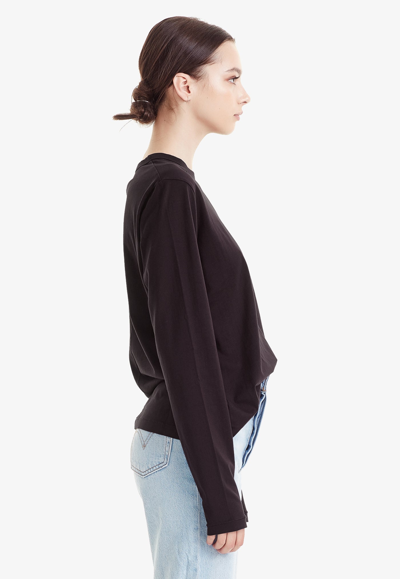 Commoners - Organic Cotton Classic Long Sleeve Tee - Black sold by Angel Divine