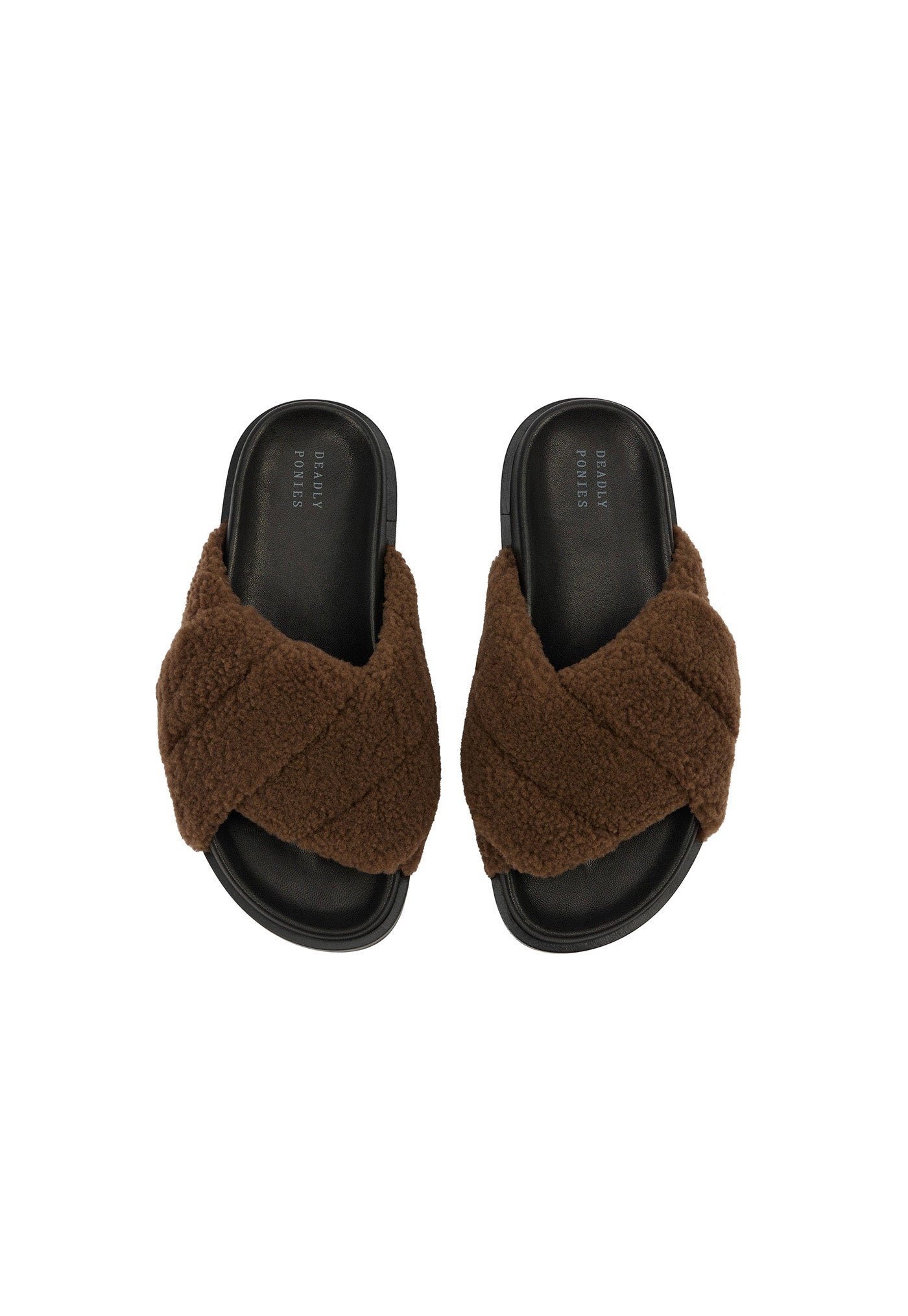 Gansu Slide Shearling - Burnt Toast sold by Angel Divine