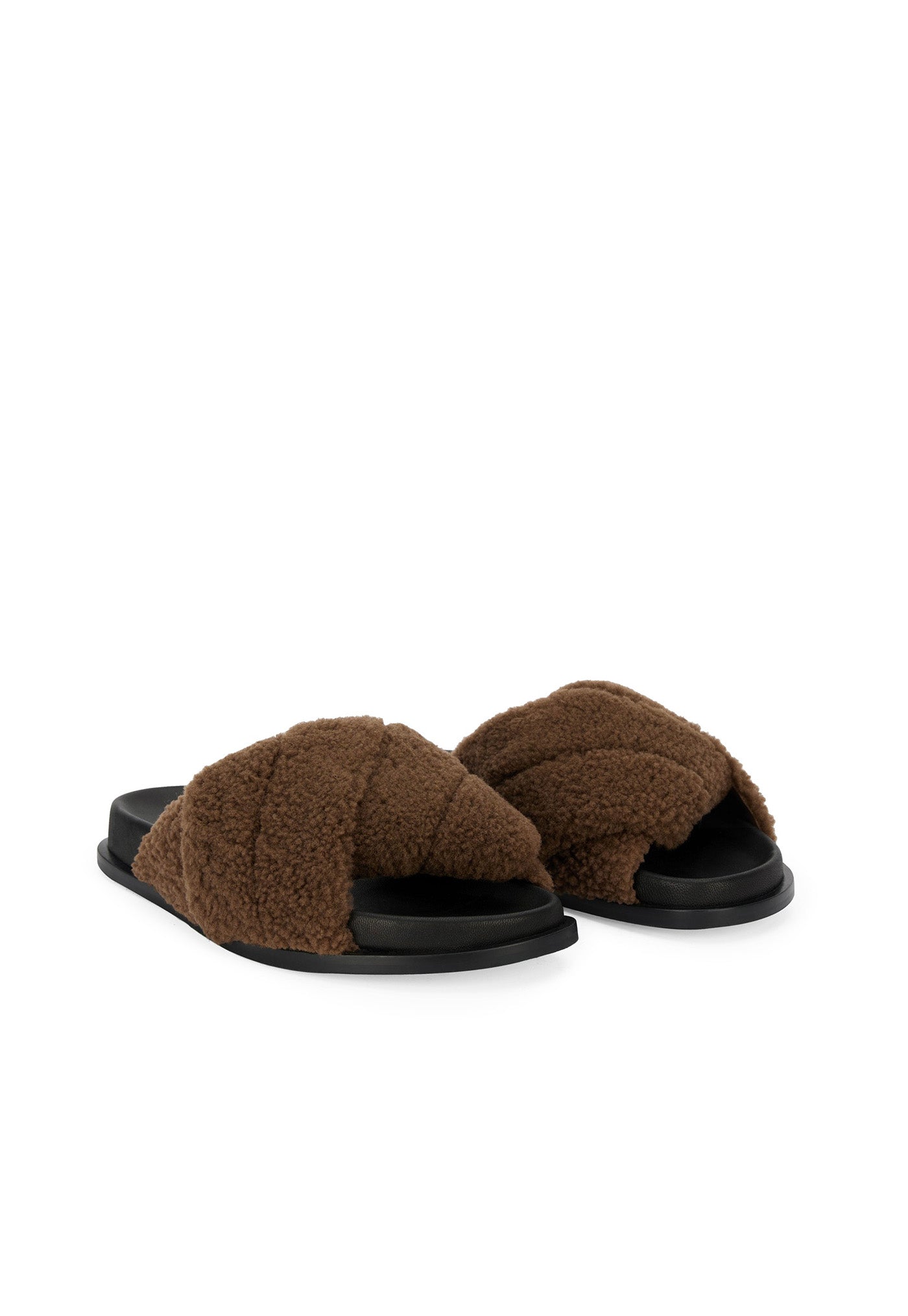 Gansu Slide Shearling - Burnt Toast sold by Angel Divine