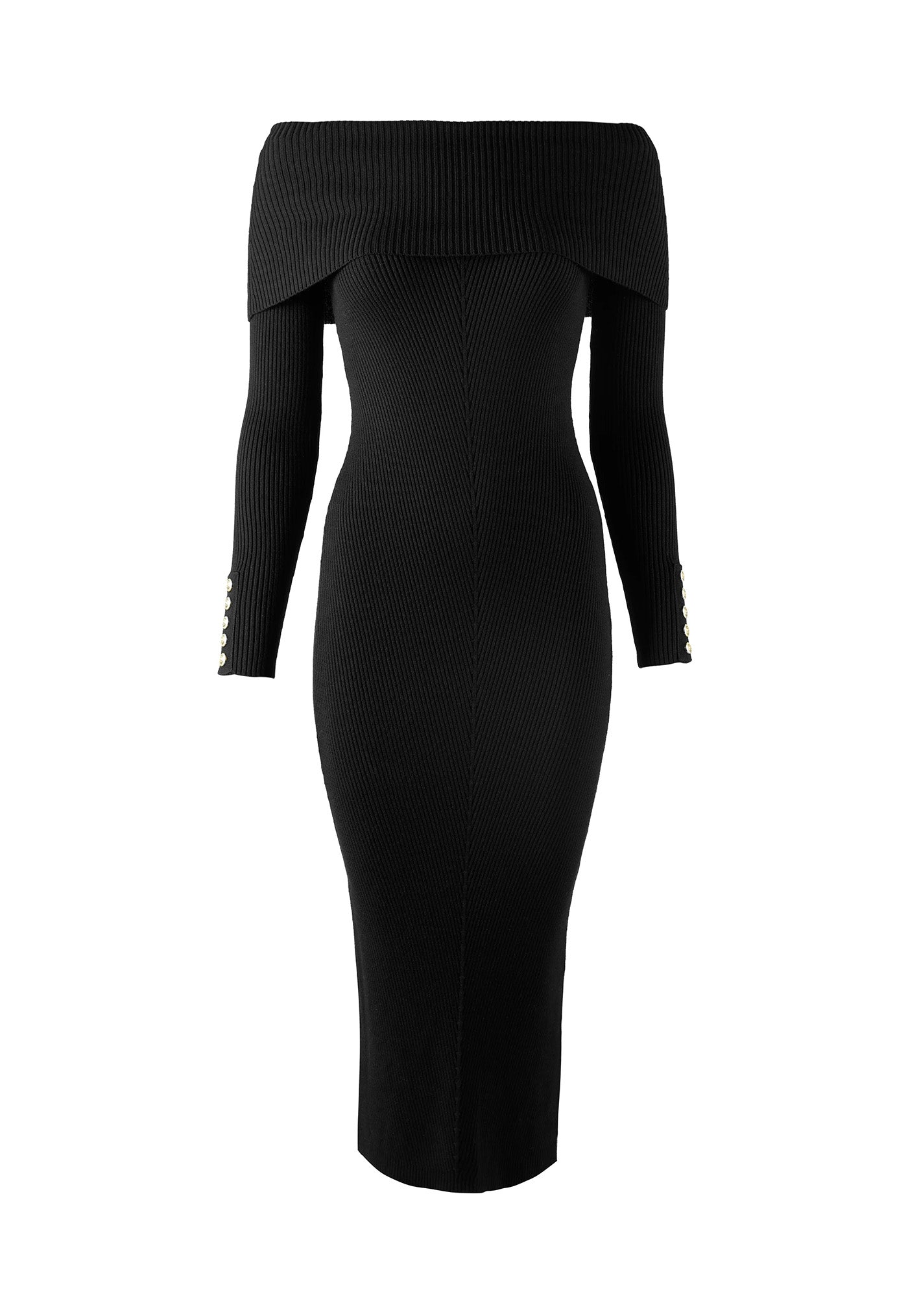 Bardot Midi Dress - Black sold by Angel Divine
