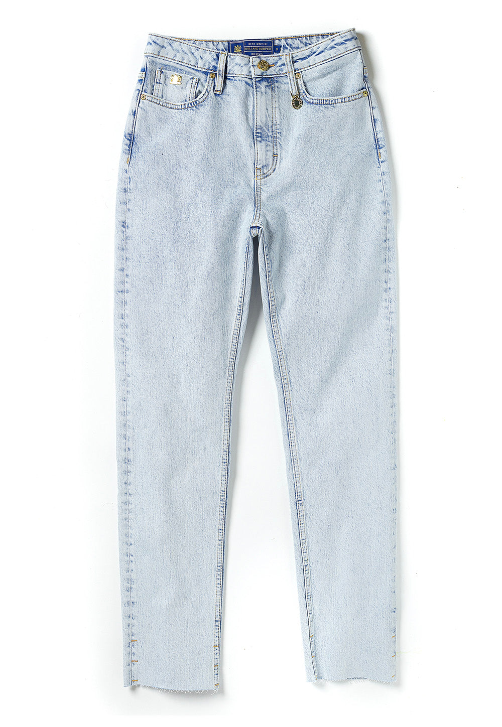 High Rise Slim Jean - Light Stone Wash sold by Angel Divine