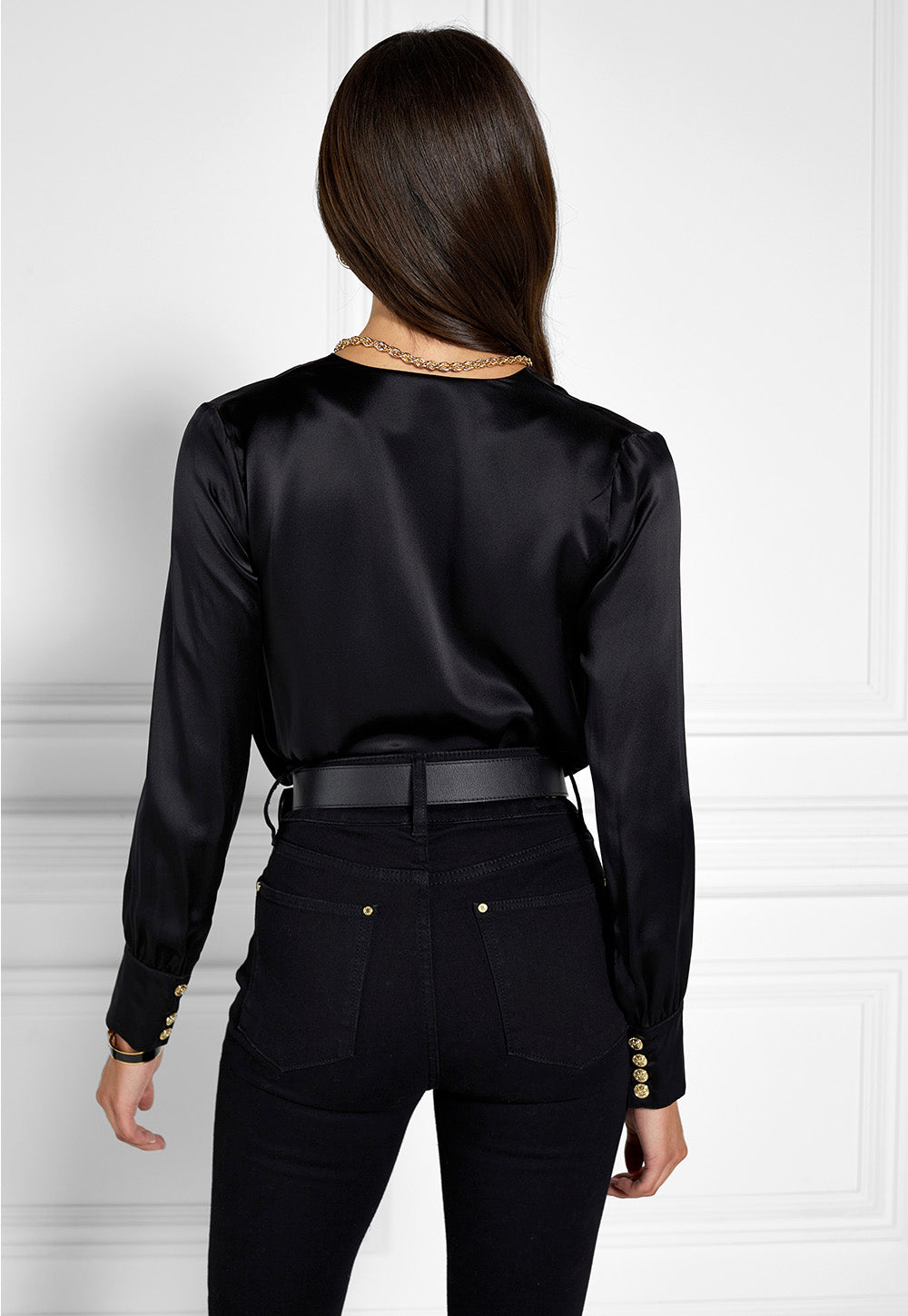 Silk Bodysuit - Black sold by Angel Divine