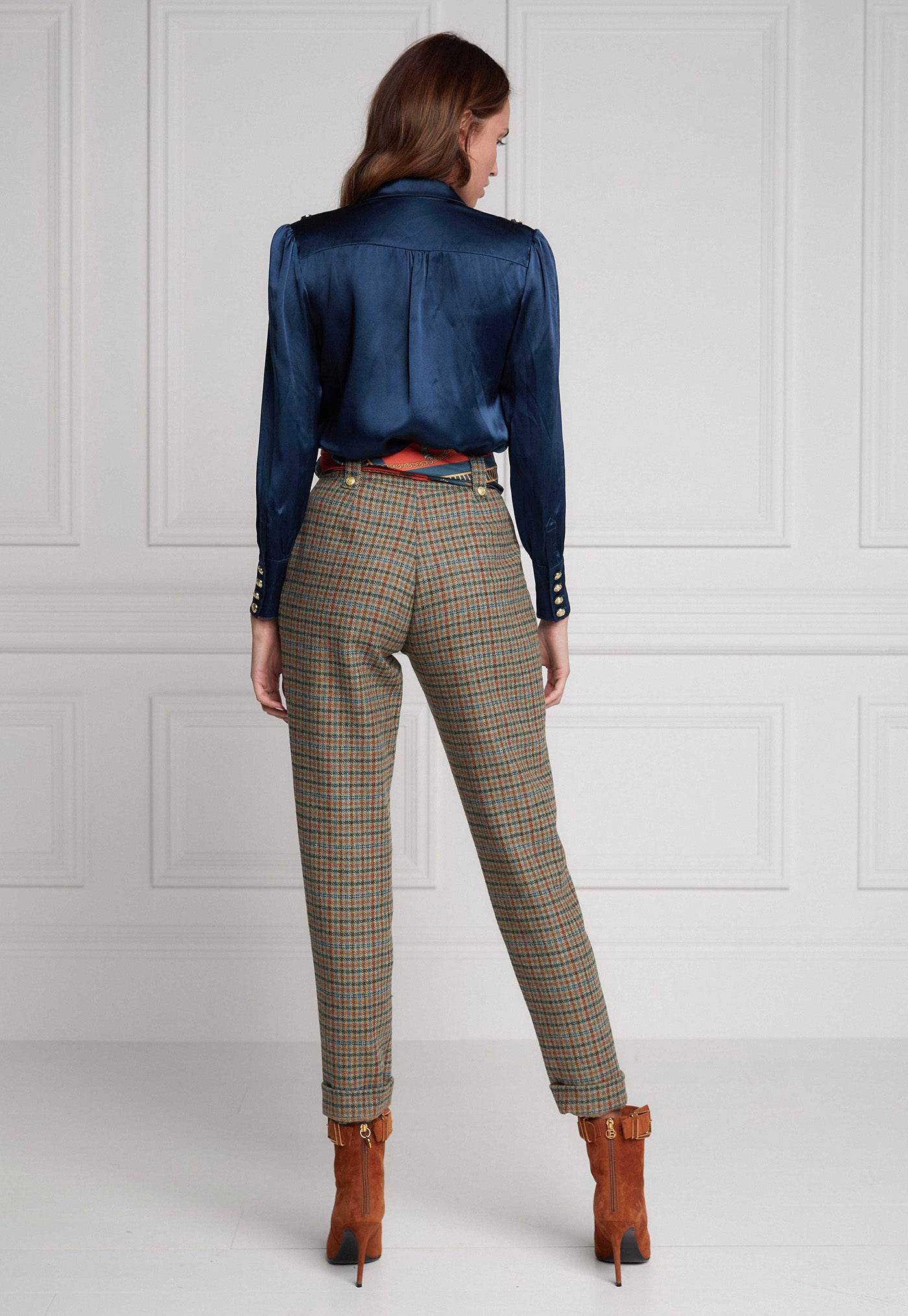 High Waisted Peg Trouser - Bredon Tweed sold by Angel Divine