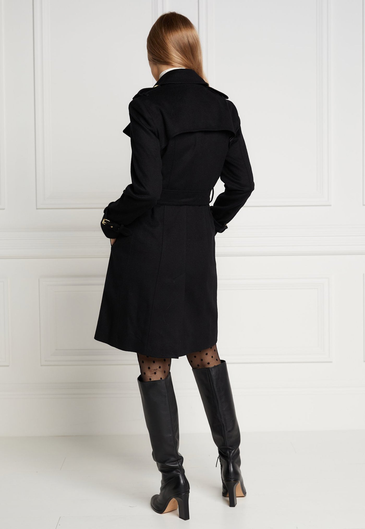 Marlborough Trench Coat - Soft Black sold by Angel Divine