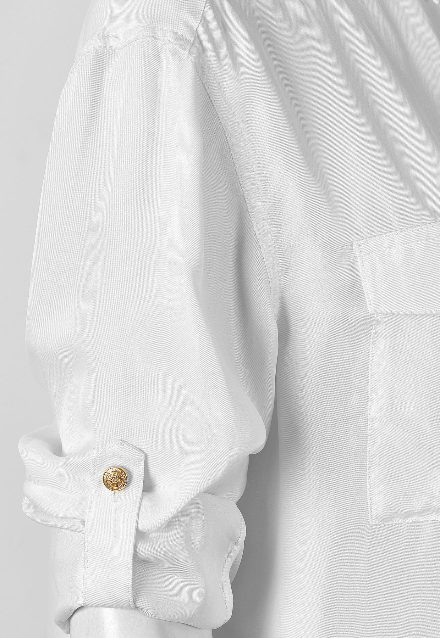 Relaxed Fit Military Shirt - Cream sold by Angel Divine