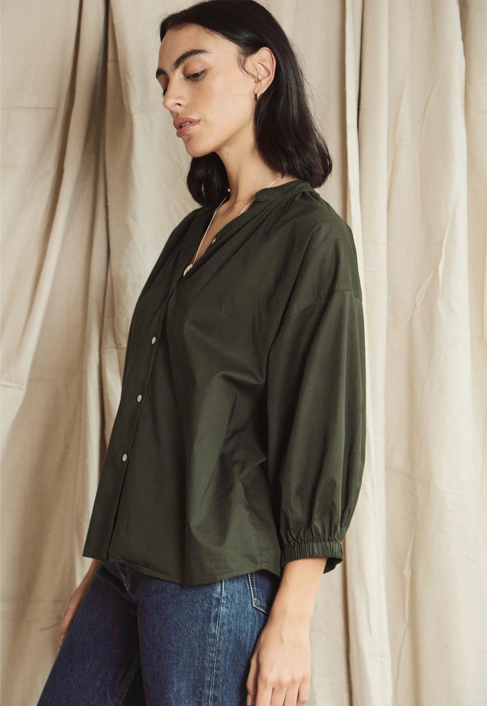 Everyday Blouse - Jungle Cotton Voile sold by Angel Divine