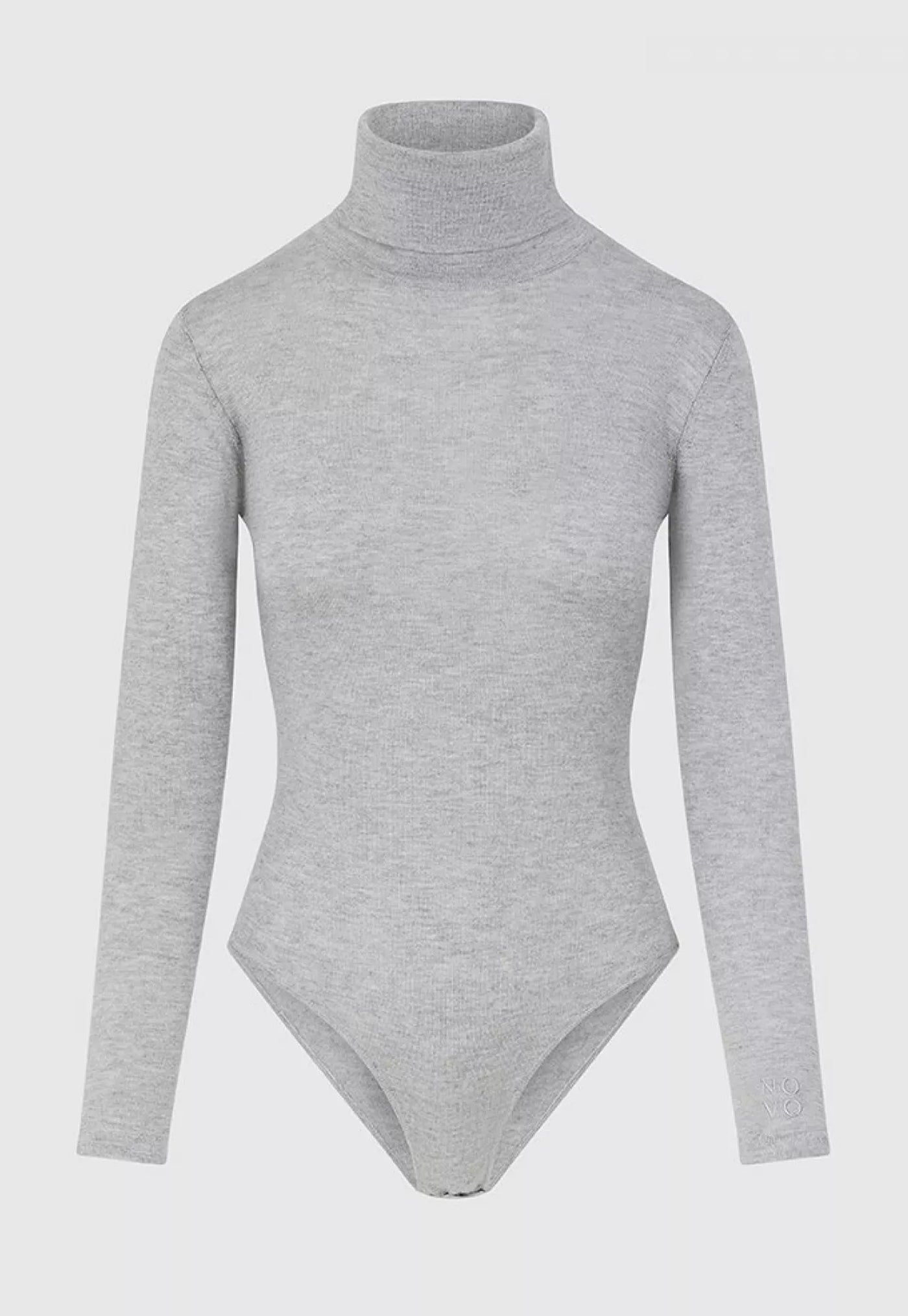 Silk Turtleneck Bodysuit - Grey sold by Angel Divine