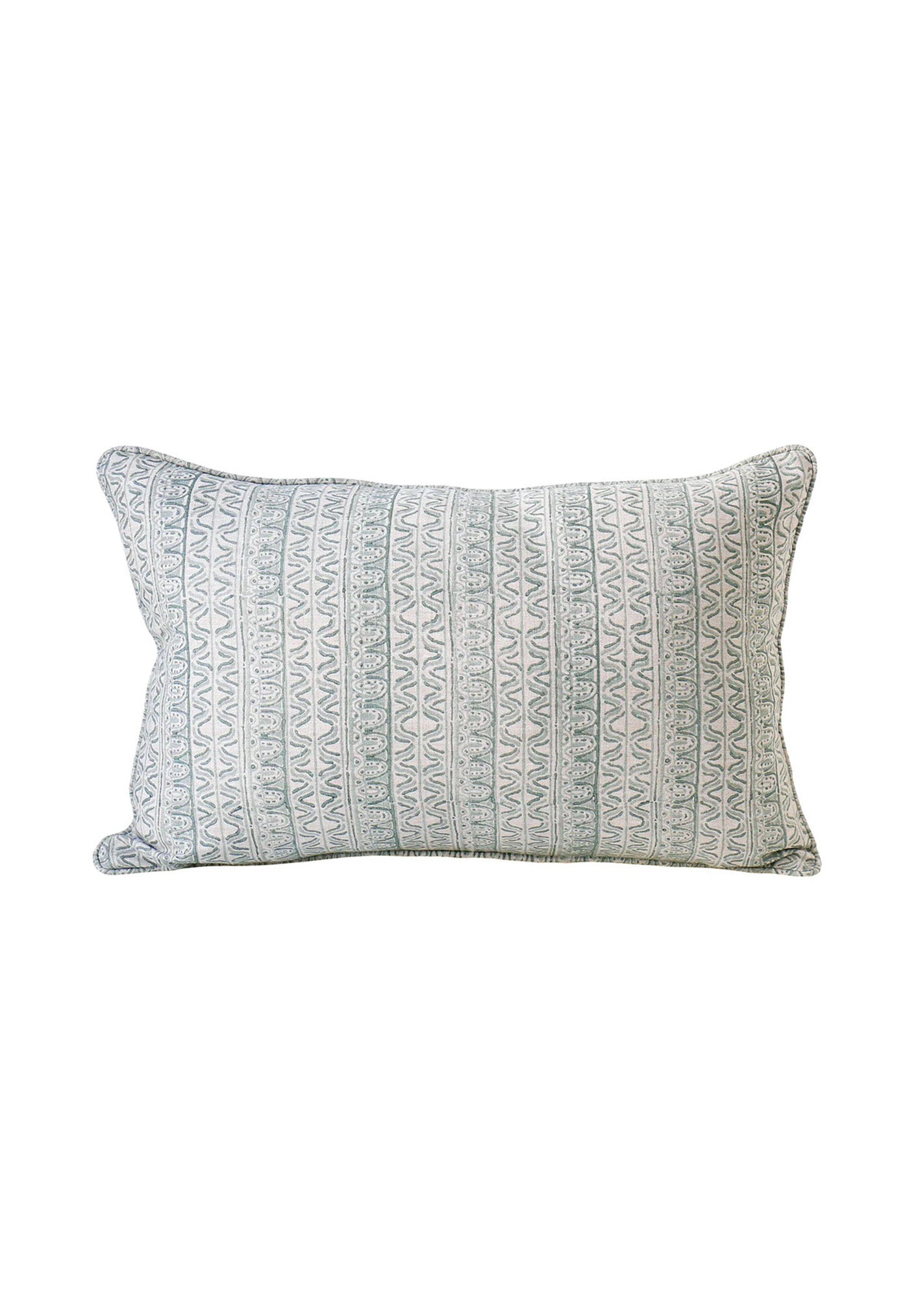 Corfu Celadon Linen Cushion 35x55 sold by Angel Divine