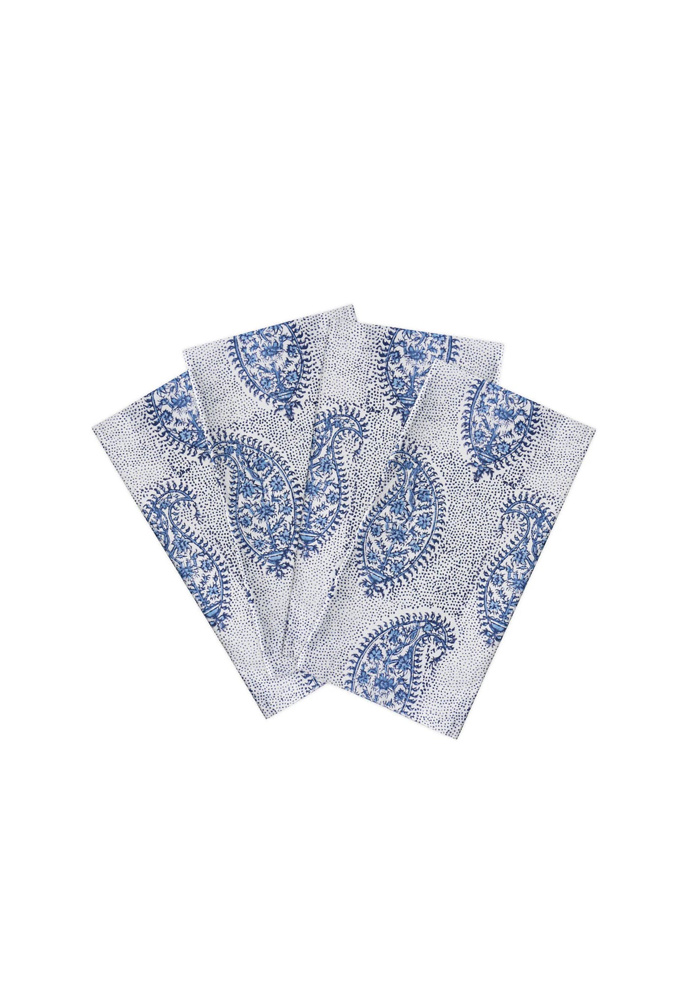 Paisley Azure Cotton Napkins (Set of 4) sold by Angel Divine