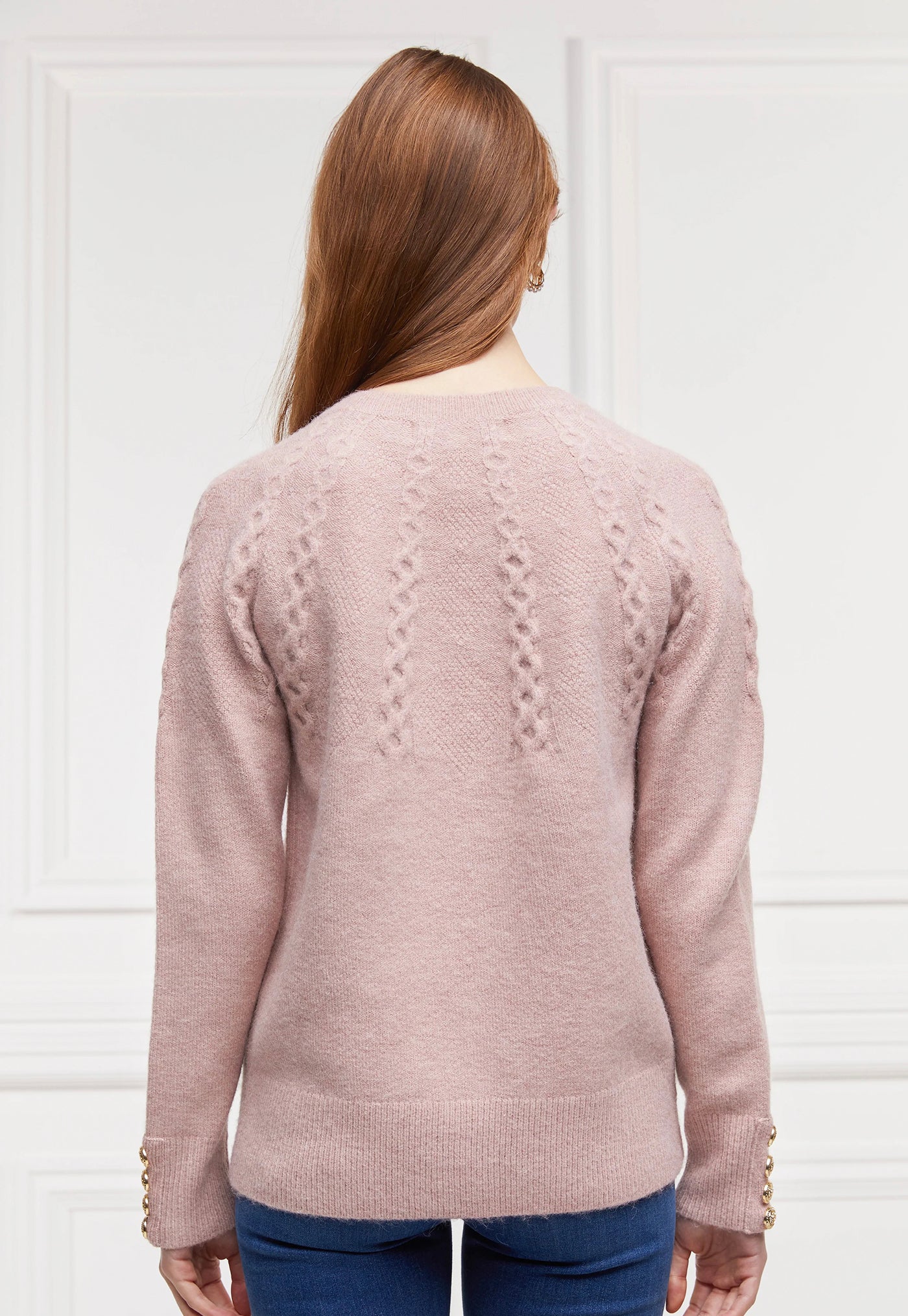 Astoria Half Cable Knit - Blush Pink sold by Angel Divine