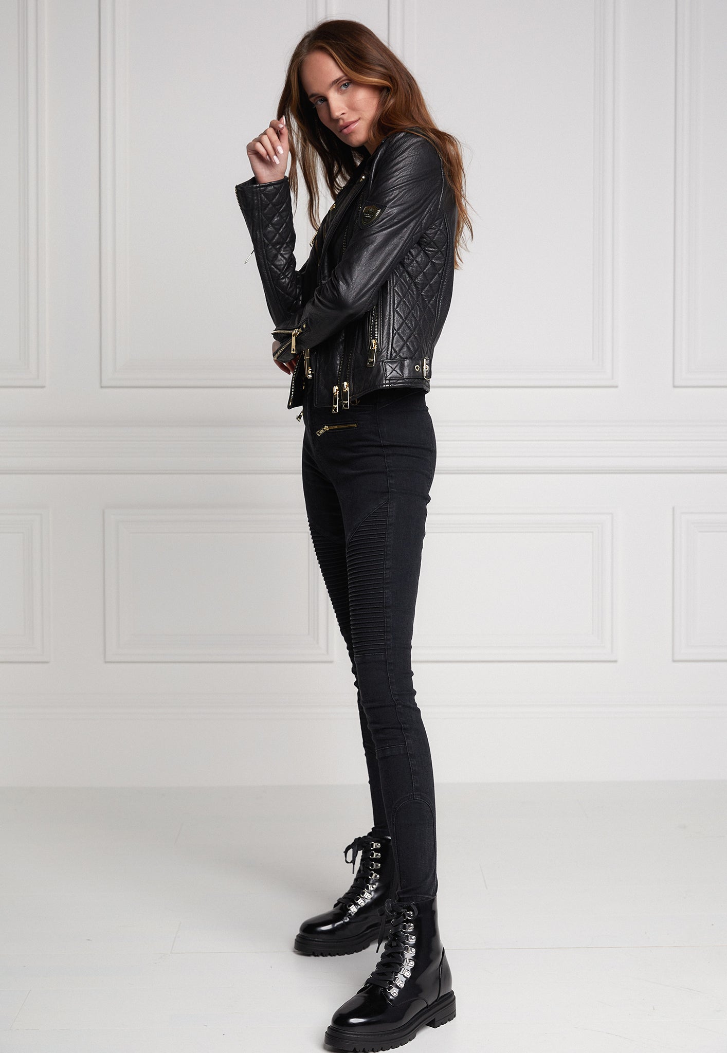 Leather Biker Jacket - Black sold by Angel Divine