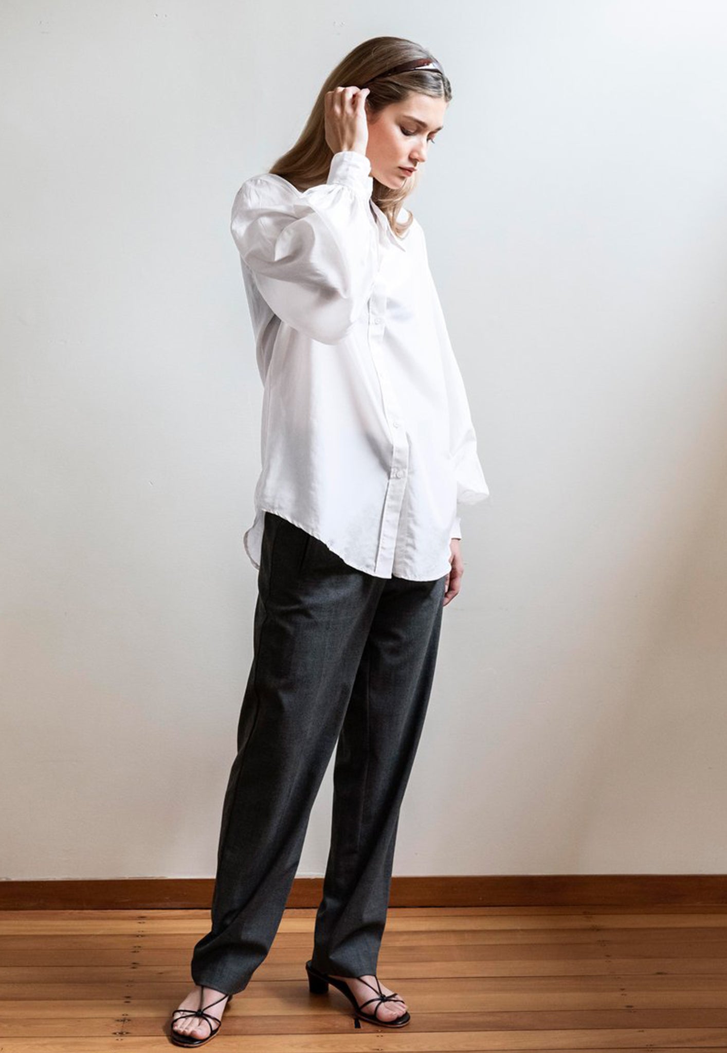 Billow Sleeve Shirt - White sold by Angel Divine