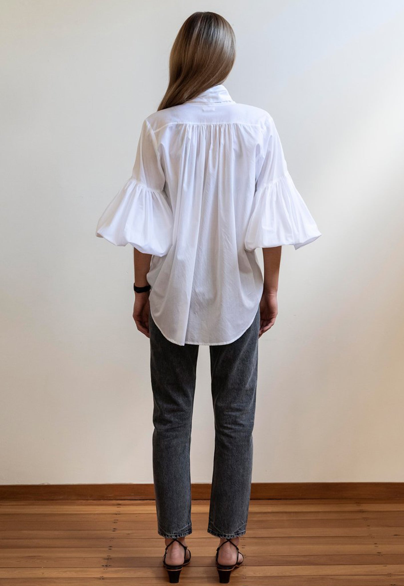 Bow Blouse - White Cotton Voile sold by Angel Divine